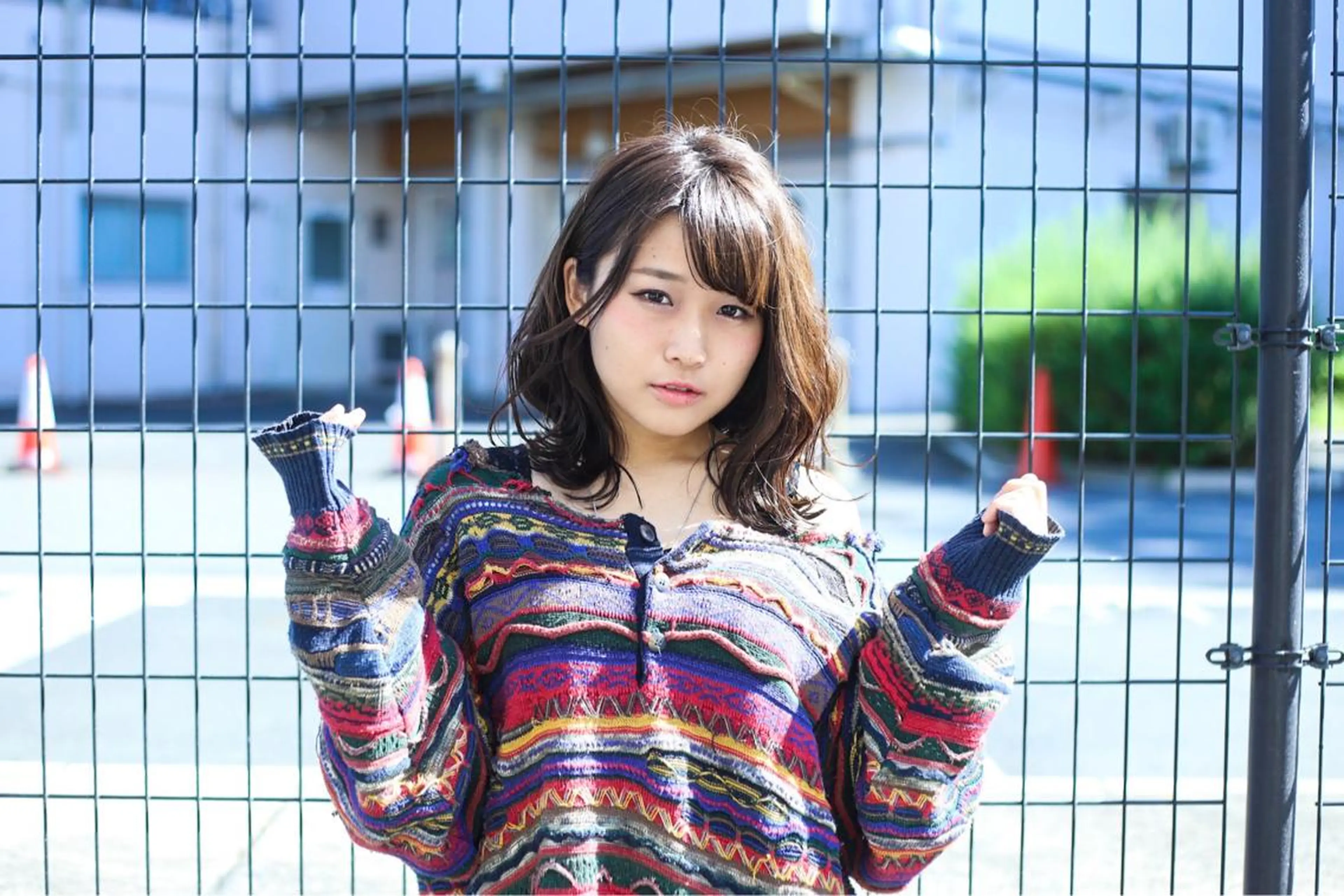 ミディアム オーストヘアージジ所属・TAI透明カラー 柔らかい縮毛矯正のヘアスタイル