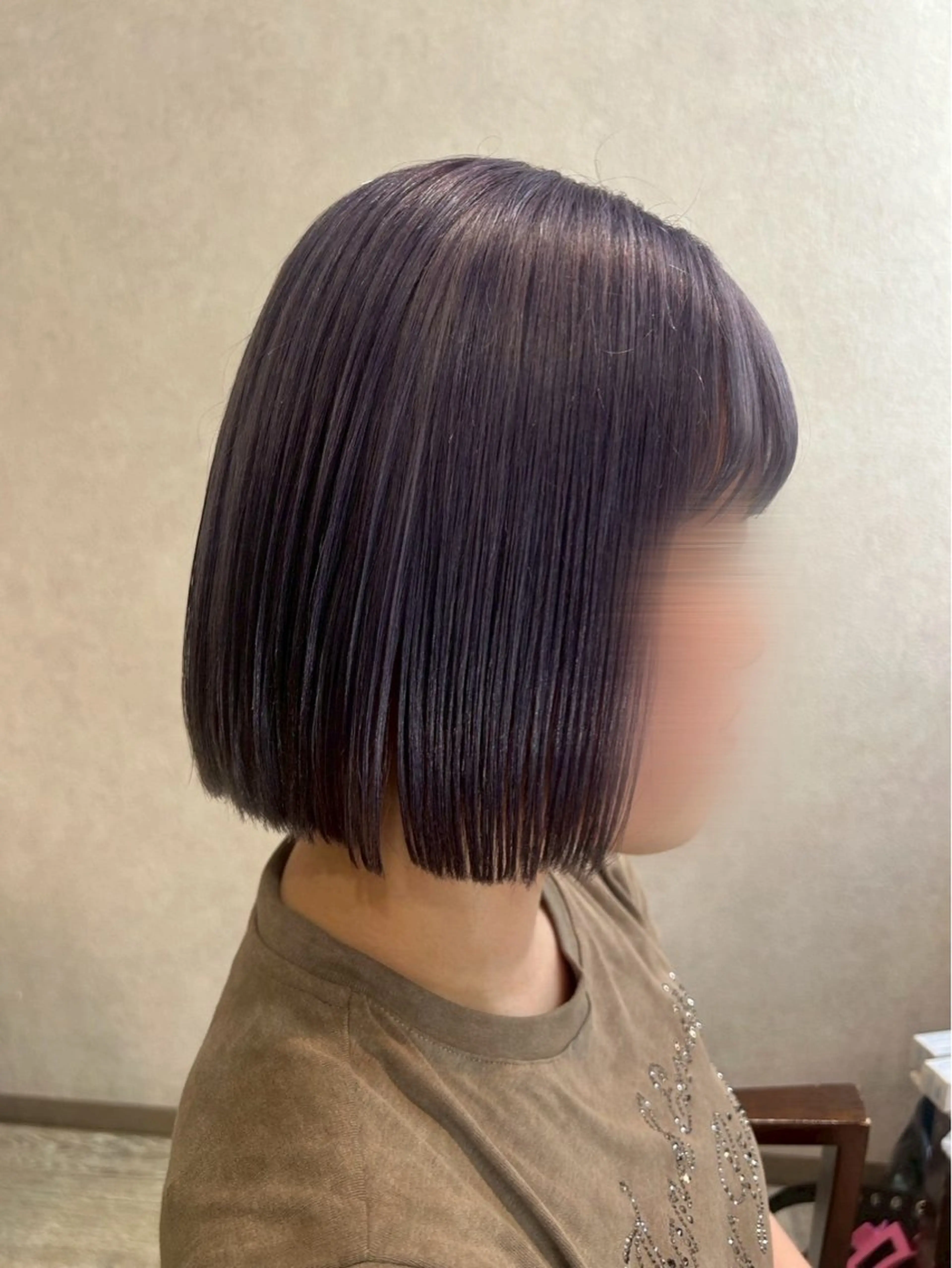 ショート カラー ラベンダーカラー 木場 麗咲のヘアスタイル