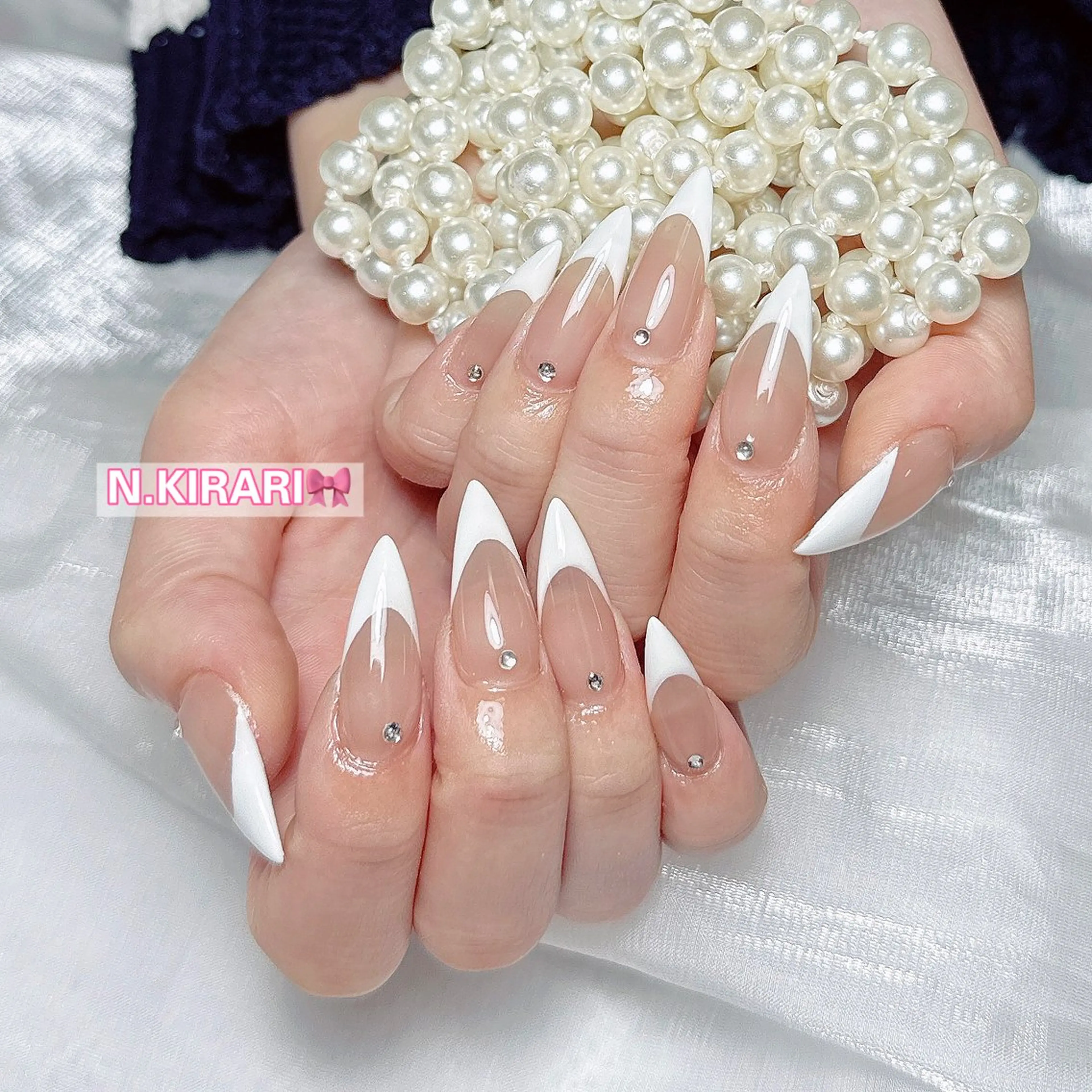 ネイル ストーンネイル ハンドネイル ハンドケア N.KIRARI  nail所属・N.KIRARI nail salonのネイルデザイン