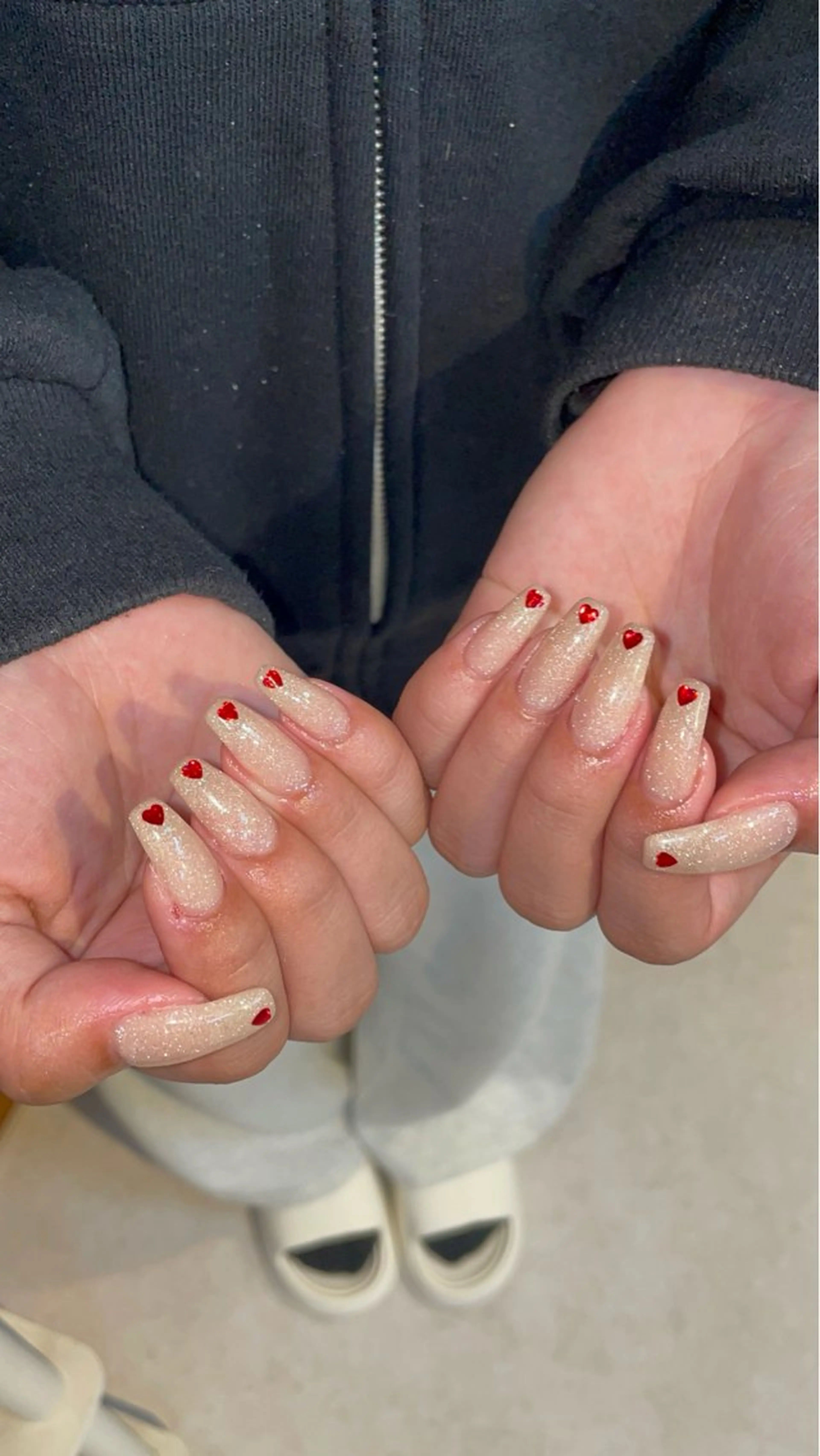 ネイル ハート ハンドネイル SoLuna 【ソルナ】のネイルデザイン