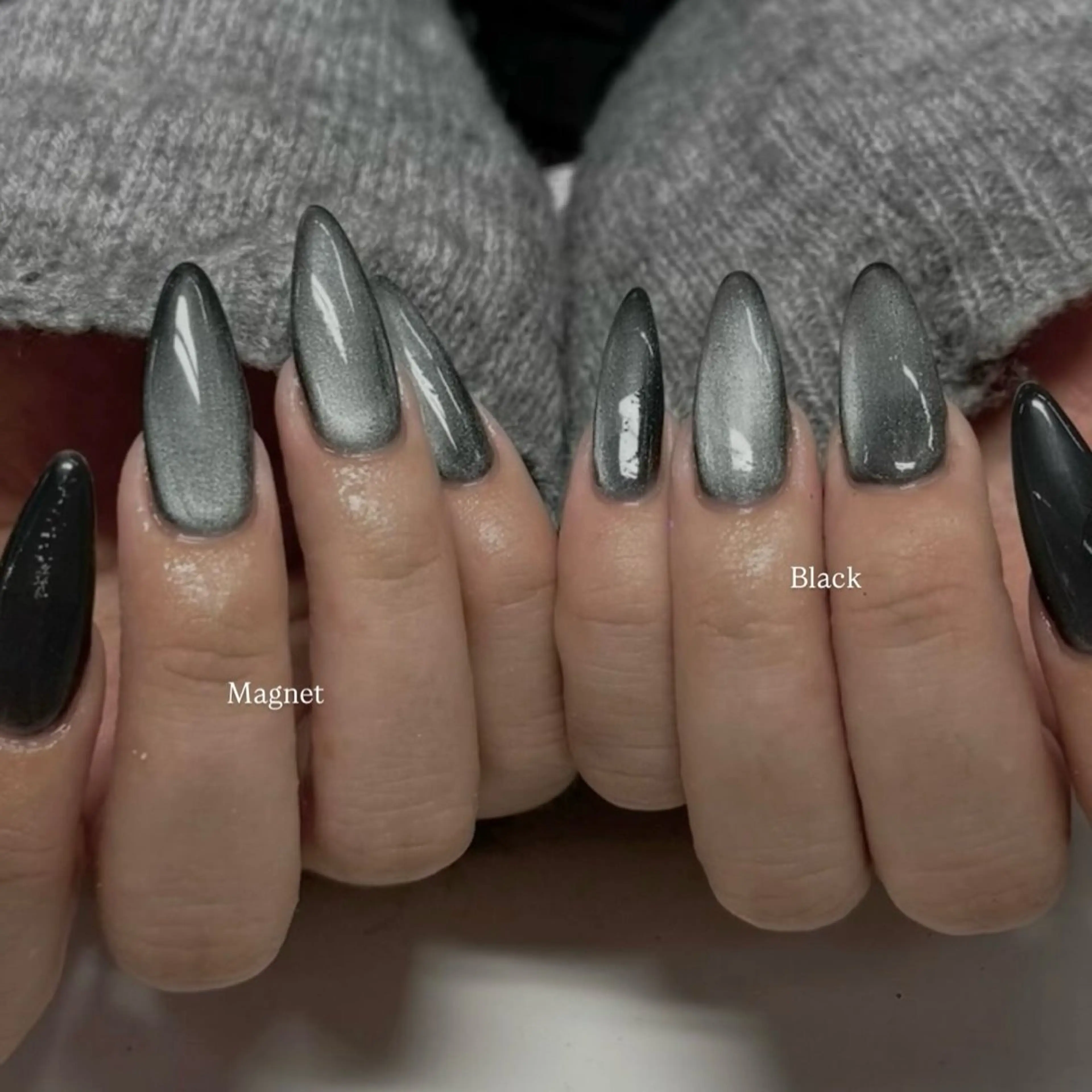 ネイル 長さ出し マグネットネイル シンプルネイル ハンドネイル WOLTOKYO渋谷 lynのネイルデザイン