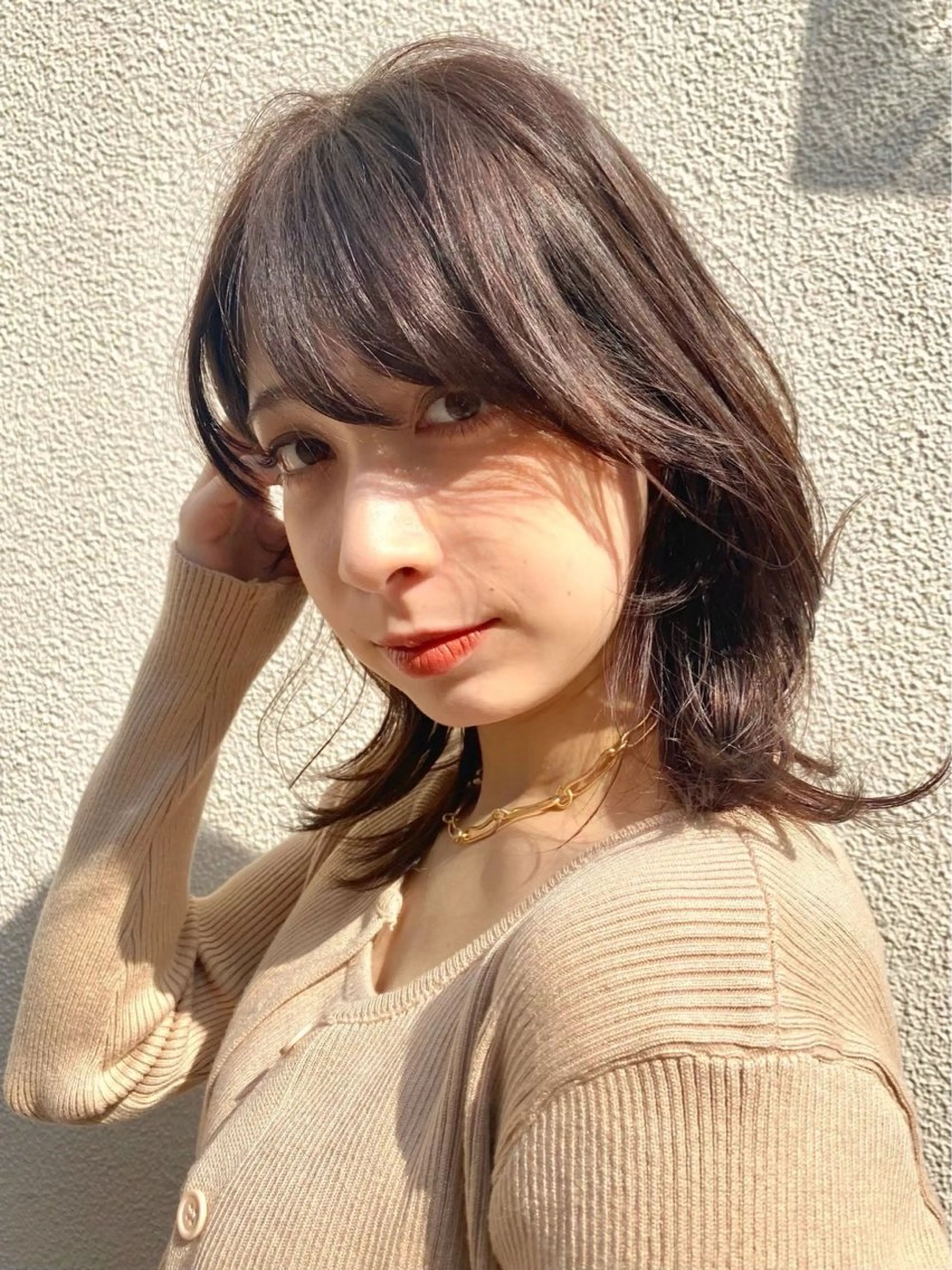 ミディアム カラー パーマ 縮毛矯正✨ 透明感カラー✨山下のヘアスタイル