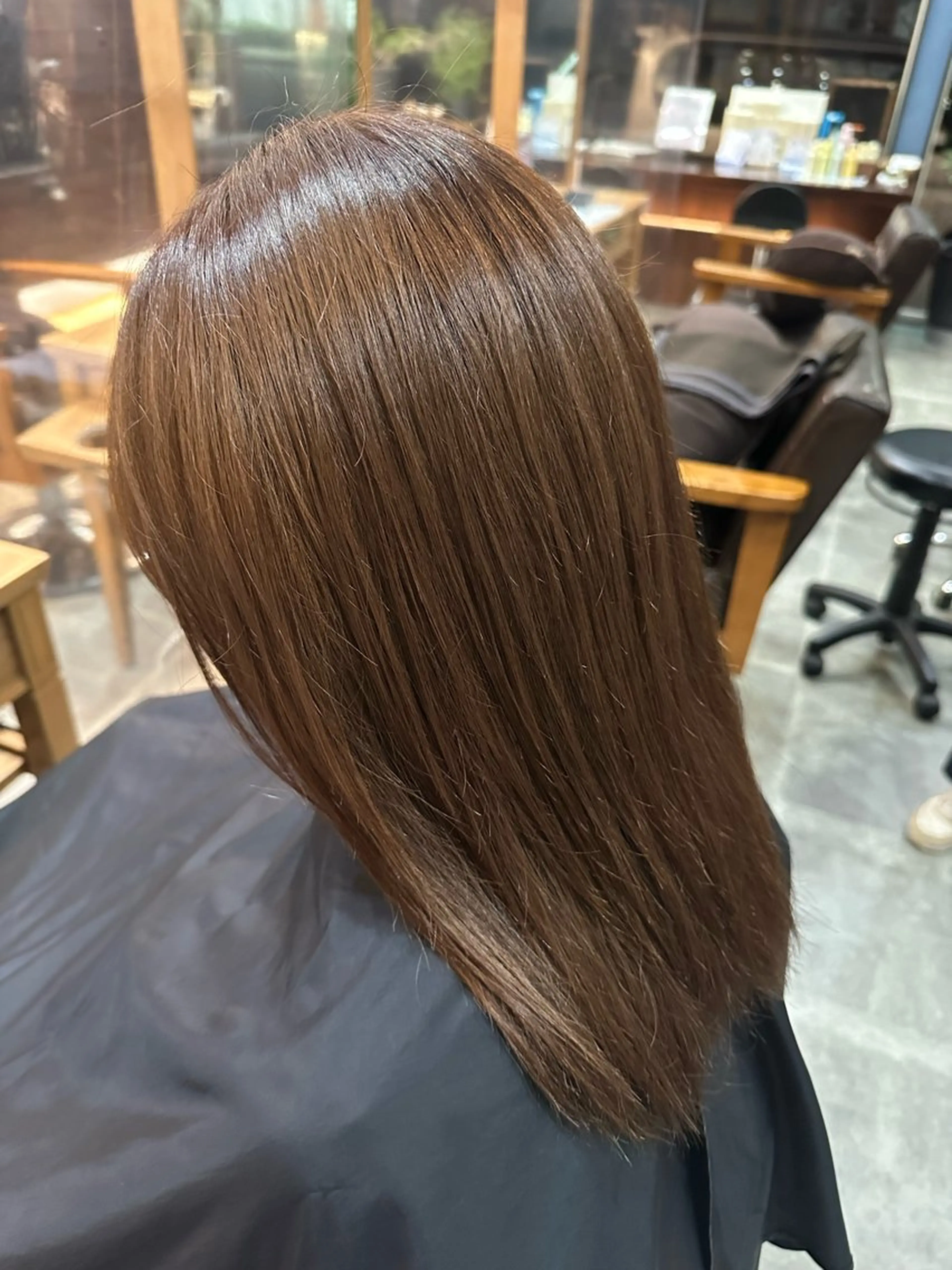 ミディアム 髪質改善 縮毛矯正 トリートメント カット トリートメント 🎀Kubu大橋 夏夢🎀のヘアスタイル