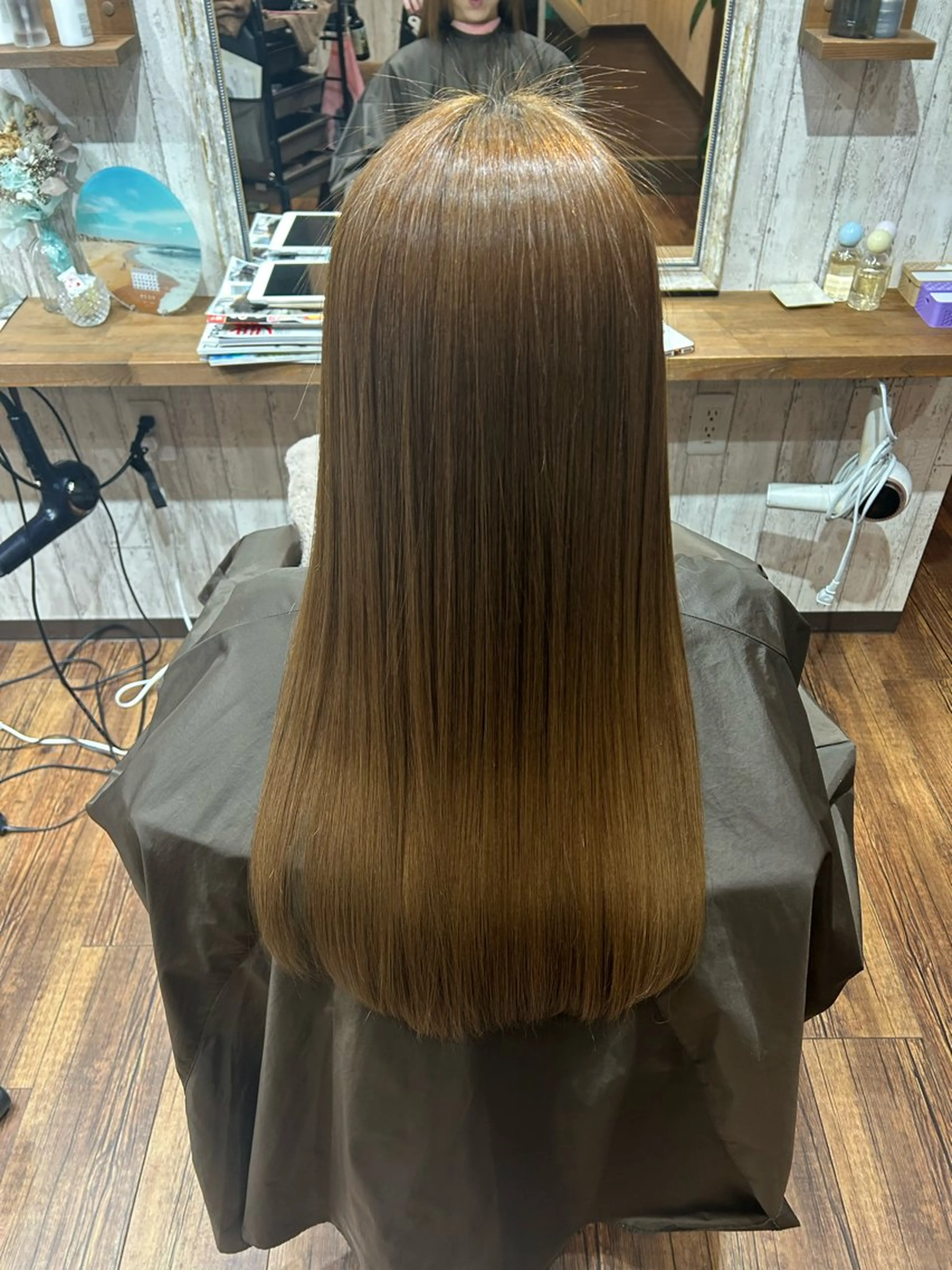 ロング 縮毛矯正 早坂 さくらのヘアスタイル