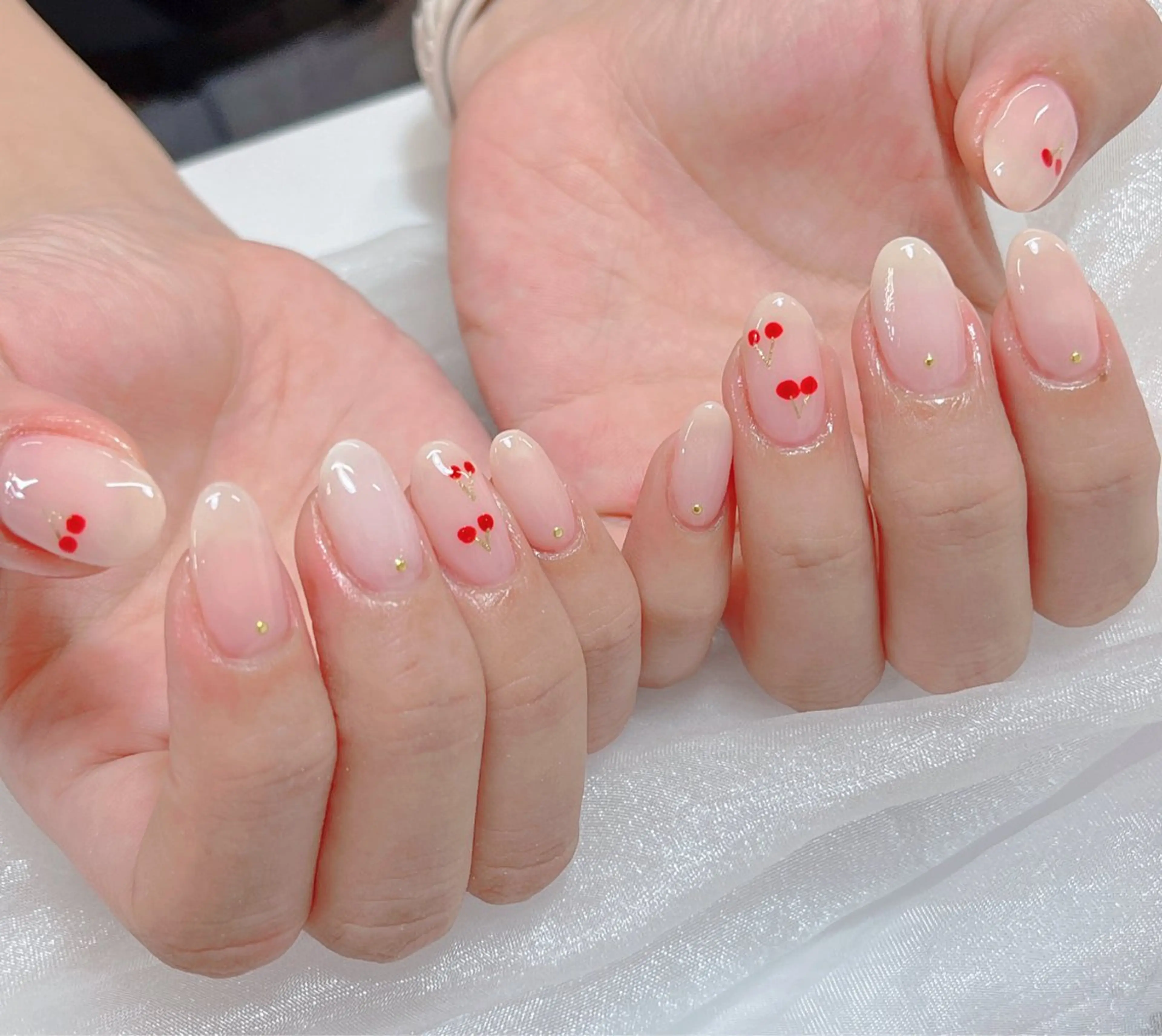 ネイル チークネイル フットネイル ジェルネイル ガーリー ハート candy nail 韓国風ワンホンネイルのネイルデザイン