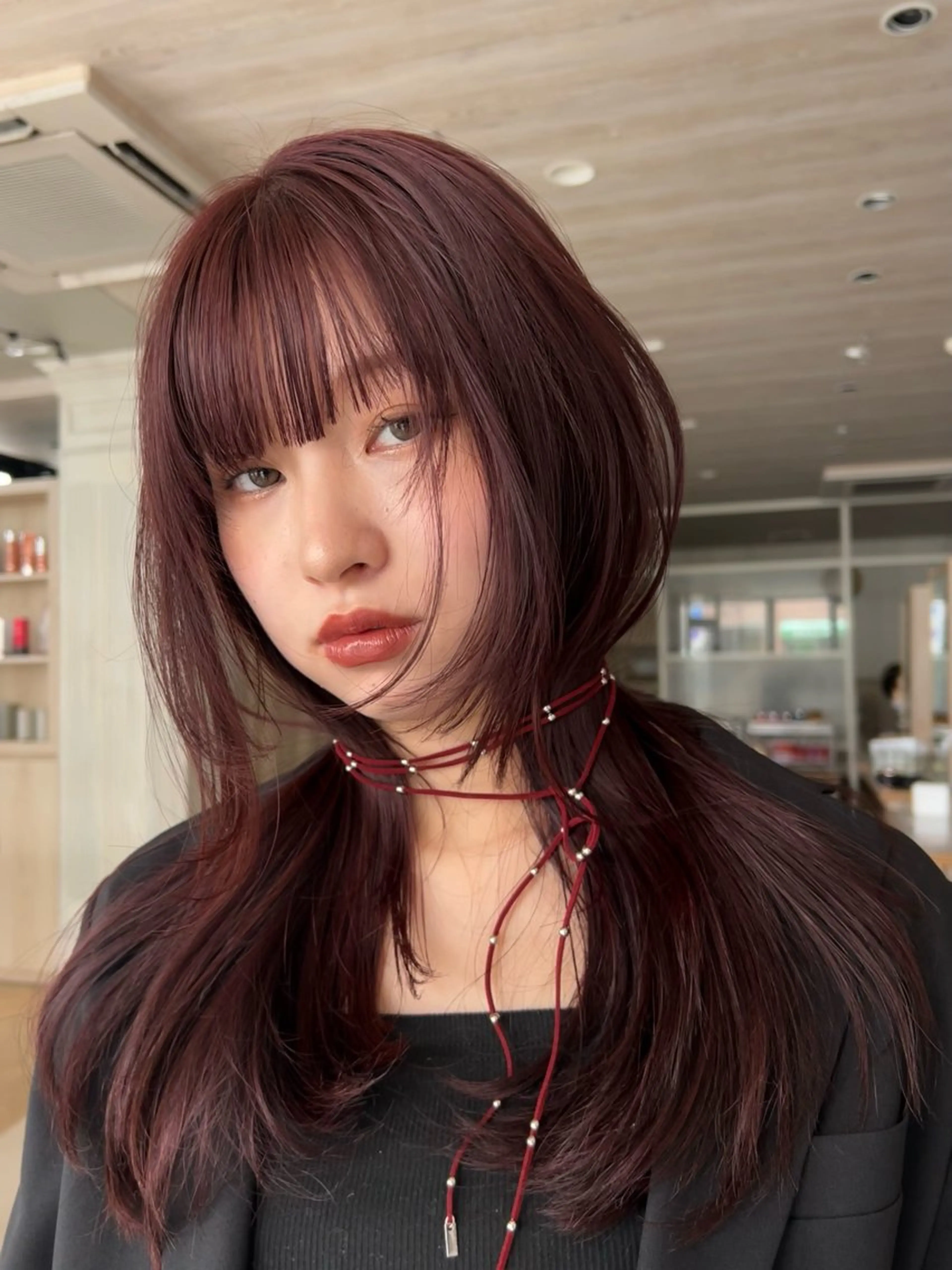 ロング ヘアカラー hiyoka🐈‍⬛ ◎暖色カラー🥀のヘアスタイル