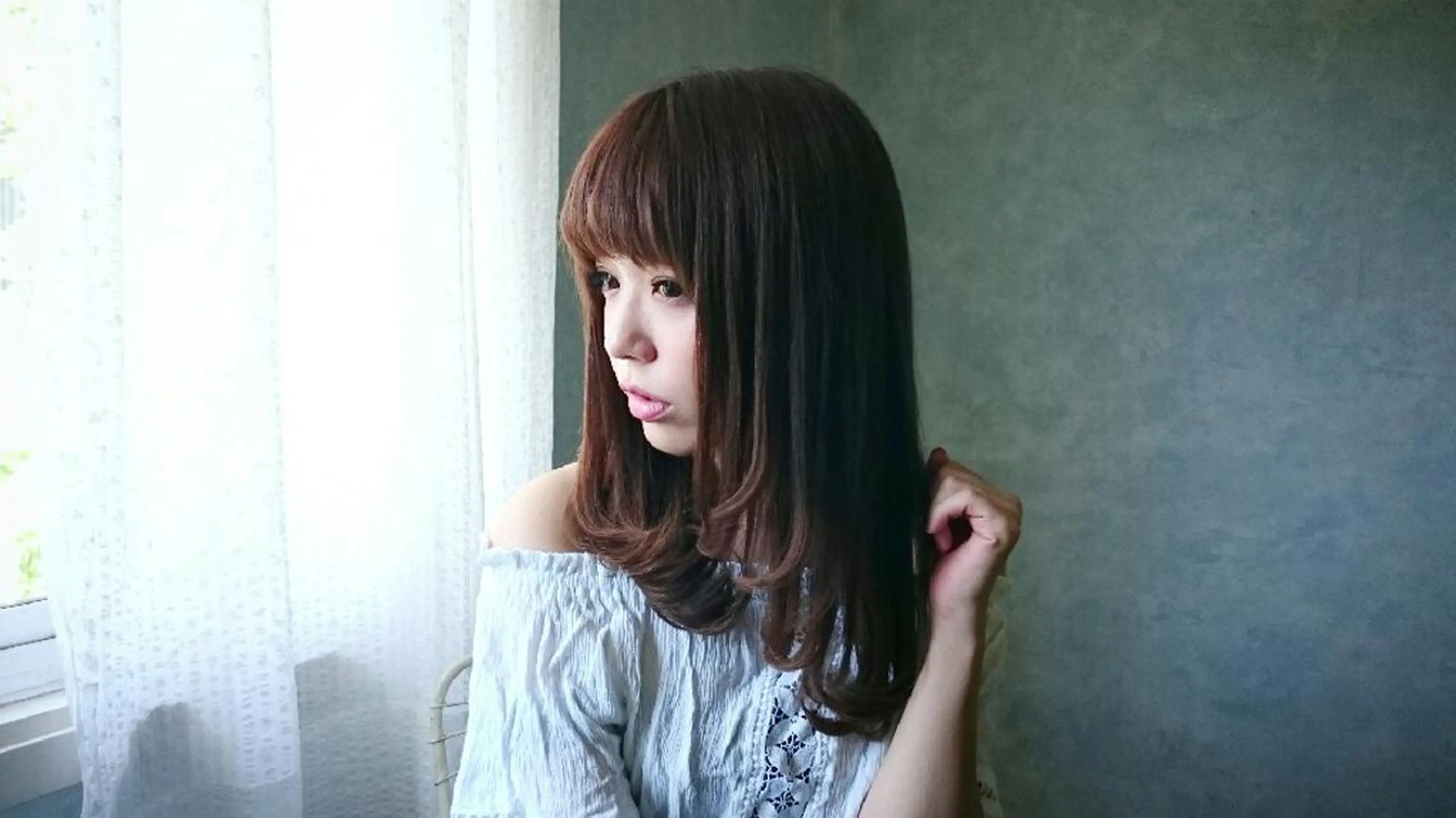 ミディアム カット 堀内 翔のヘアスタイル