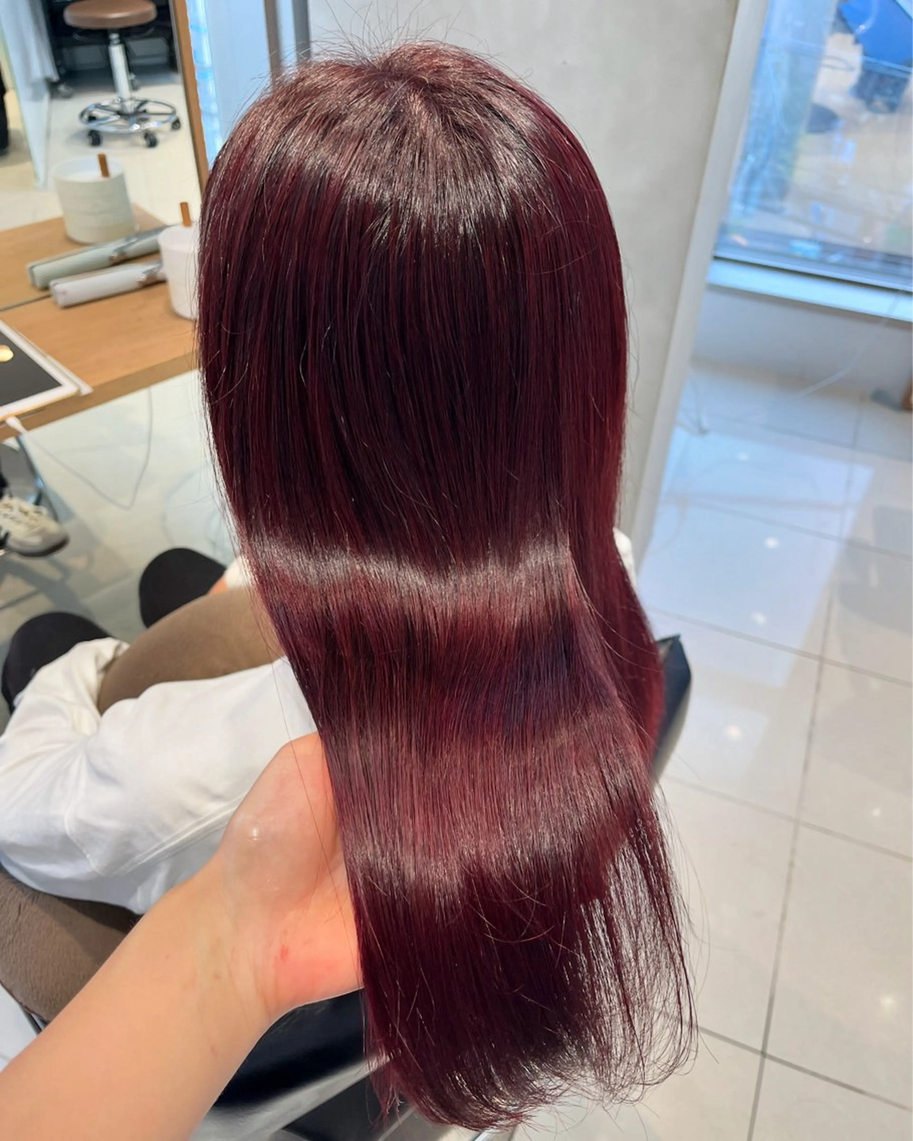 セミロング ヘアカラー トリートメント ヘアセット 艶髪/暖色カラー/ ◎RUKI.のヘアスタイル