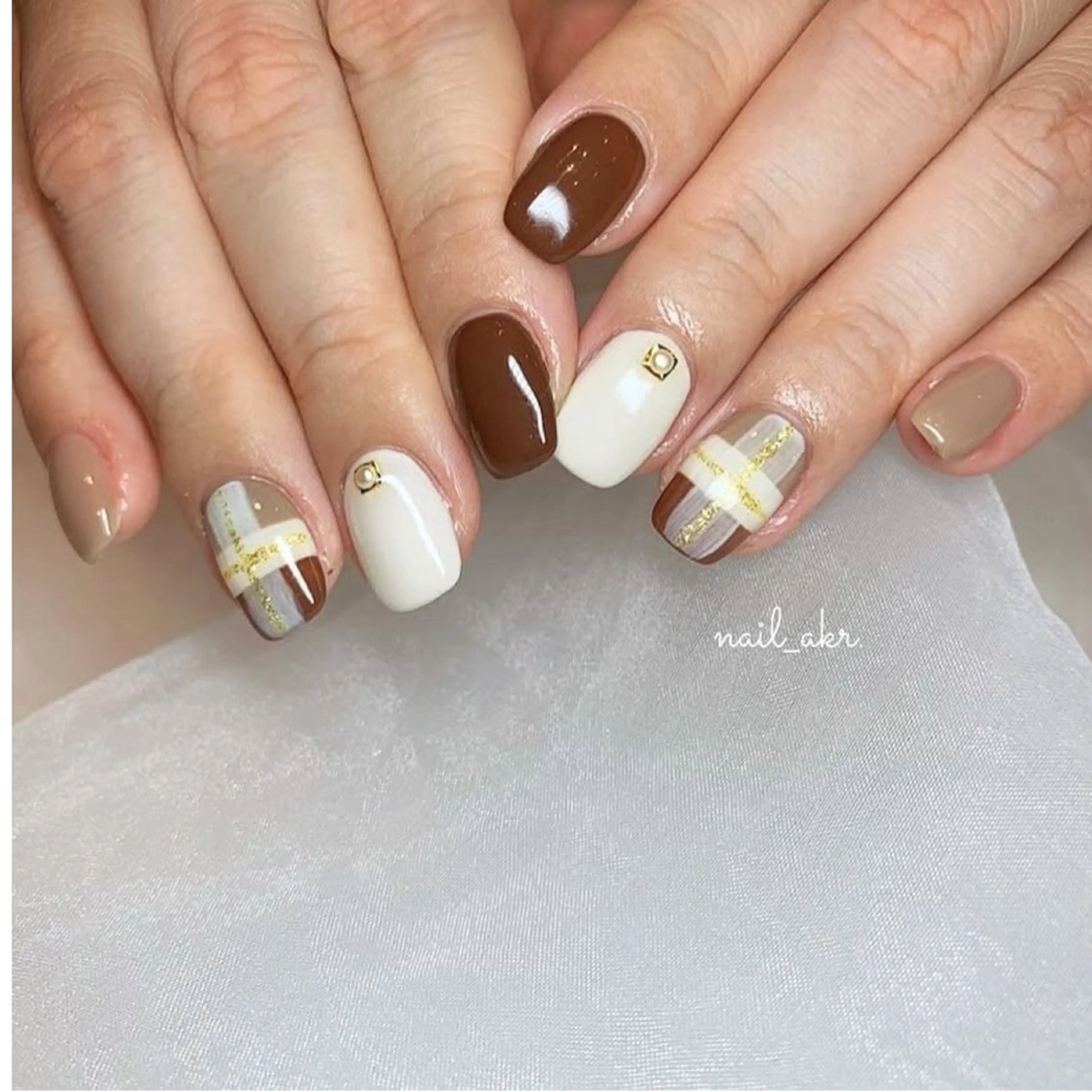 ネイル ブラウン nailAVANCE akariのネイルデザイン