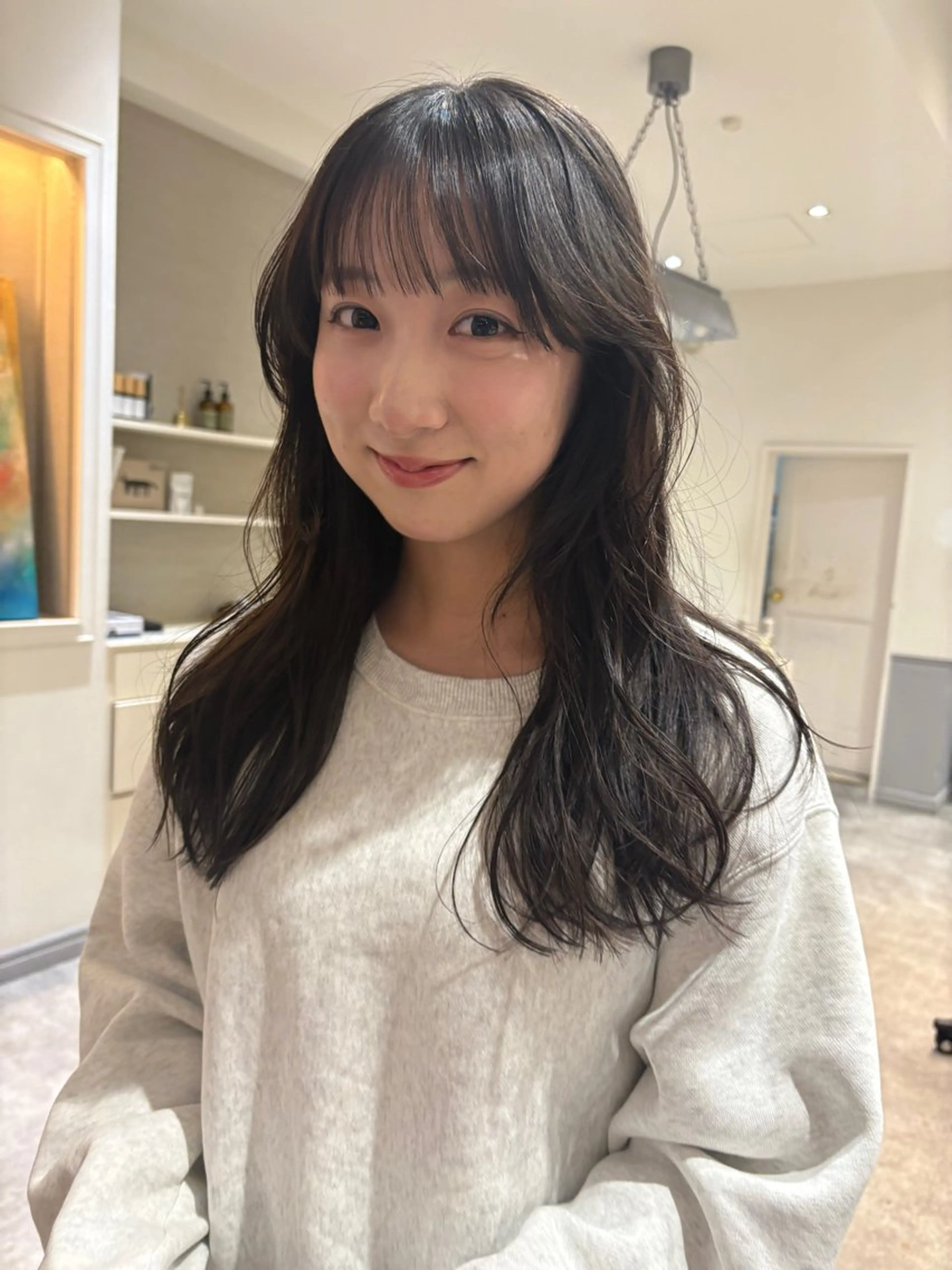 セミロング SIKI yuuna モテ韓国ヘア☁️のヘアスタイル