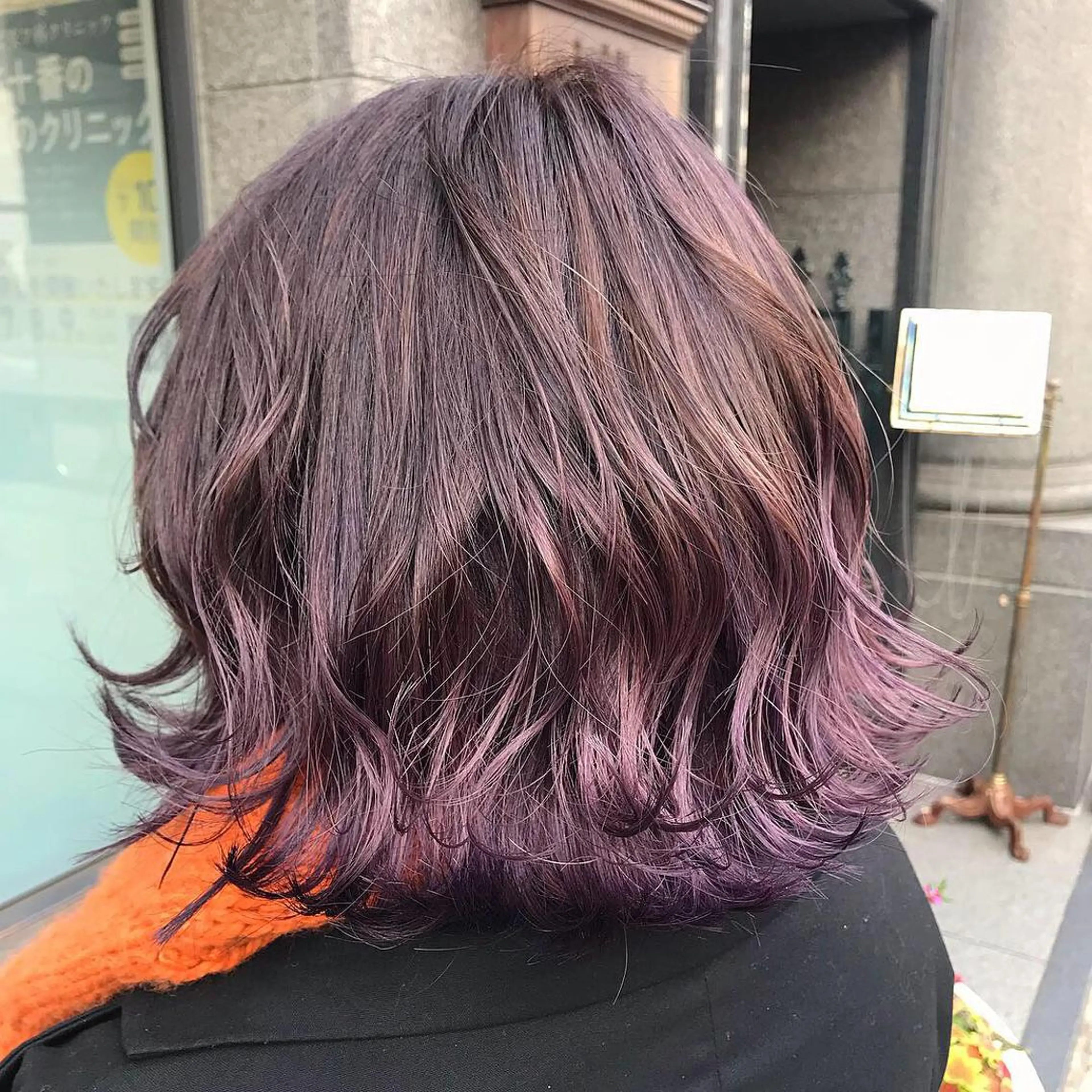 ミディアム カラー グラデーションカラー バイオレットカラー メンズ特化👨 細谷碧海のヘアスタイル