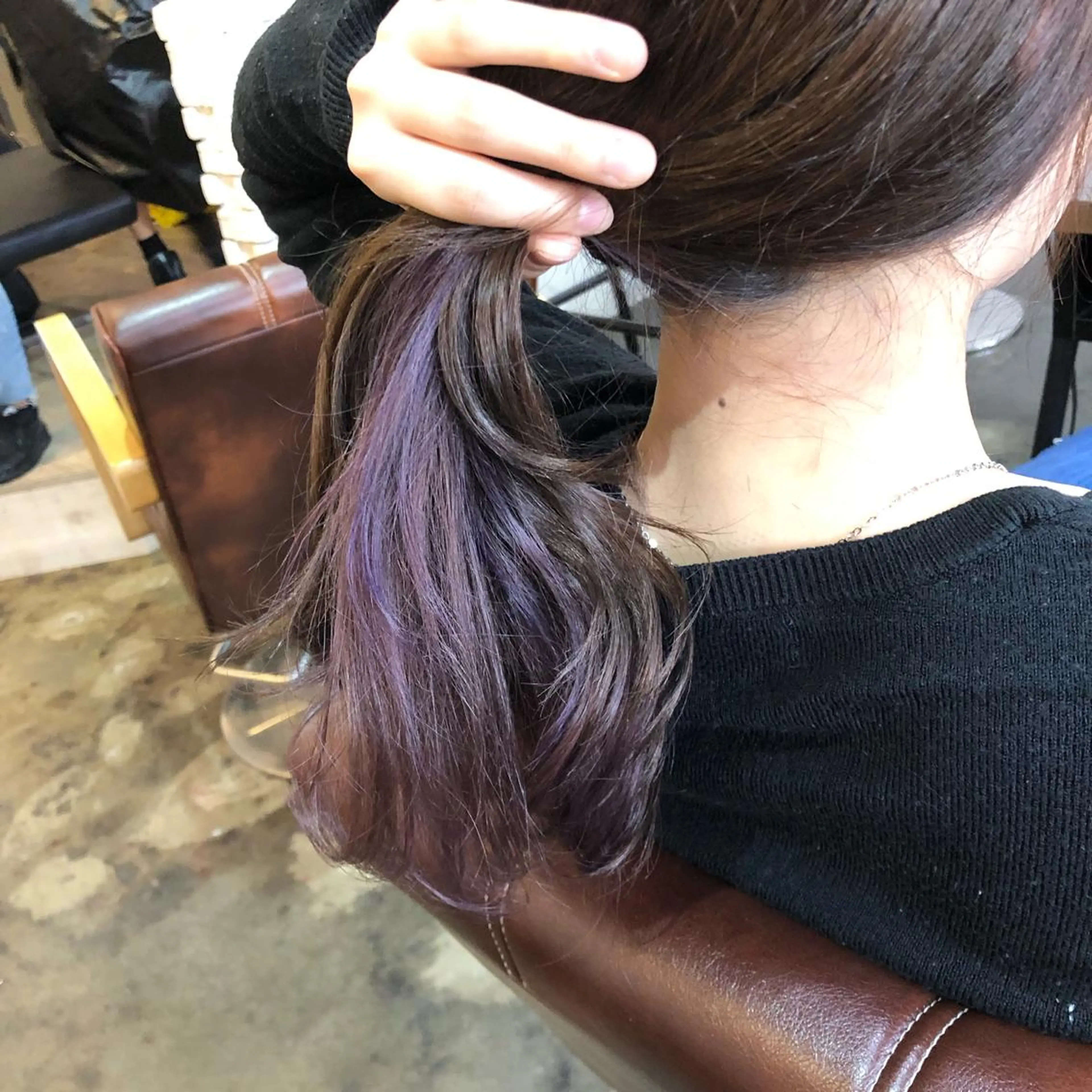 ロング カラー ブリーチ ラベンダーカラー 【艶髪×韓国風】特化 小野寺 涼のヘアスタイル