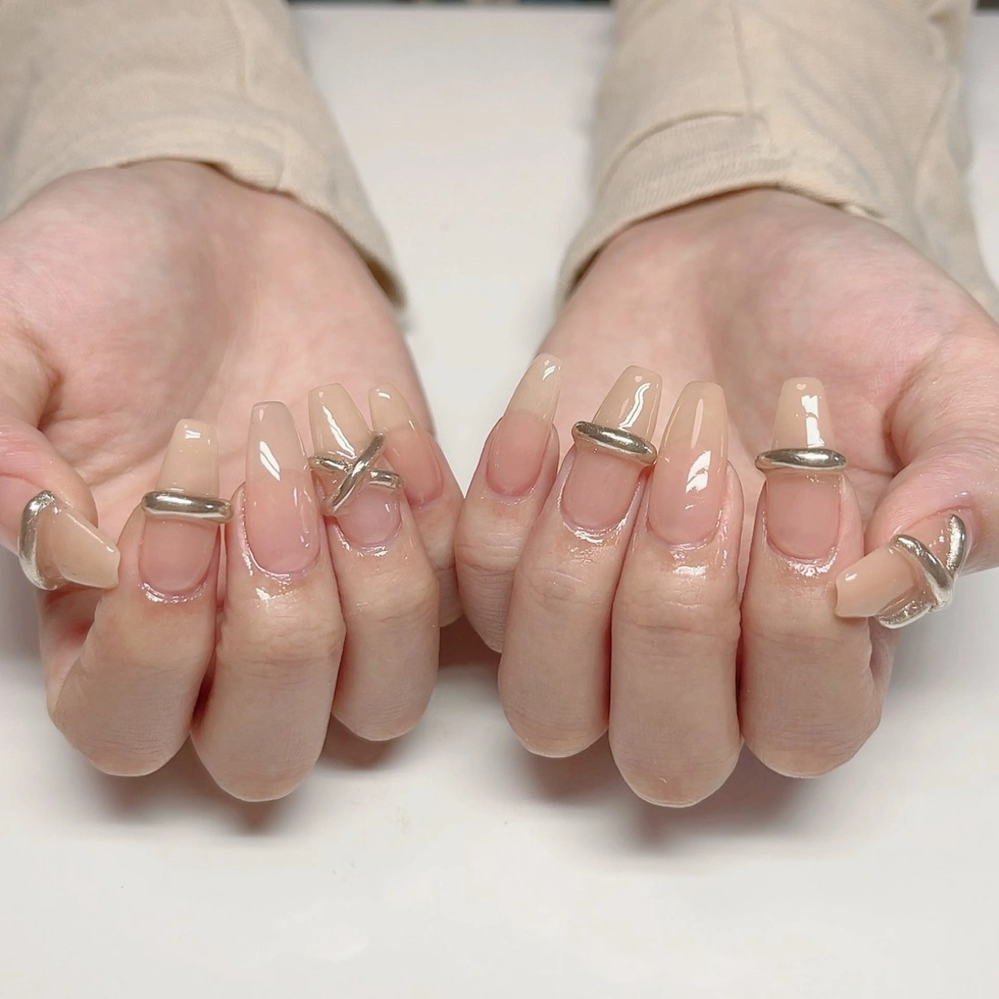 ネイル クリアネイル 成人式 フラッシュネイル フットネイル フレンチネイル 💫KASUMI 💅のネイルデザイン