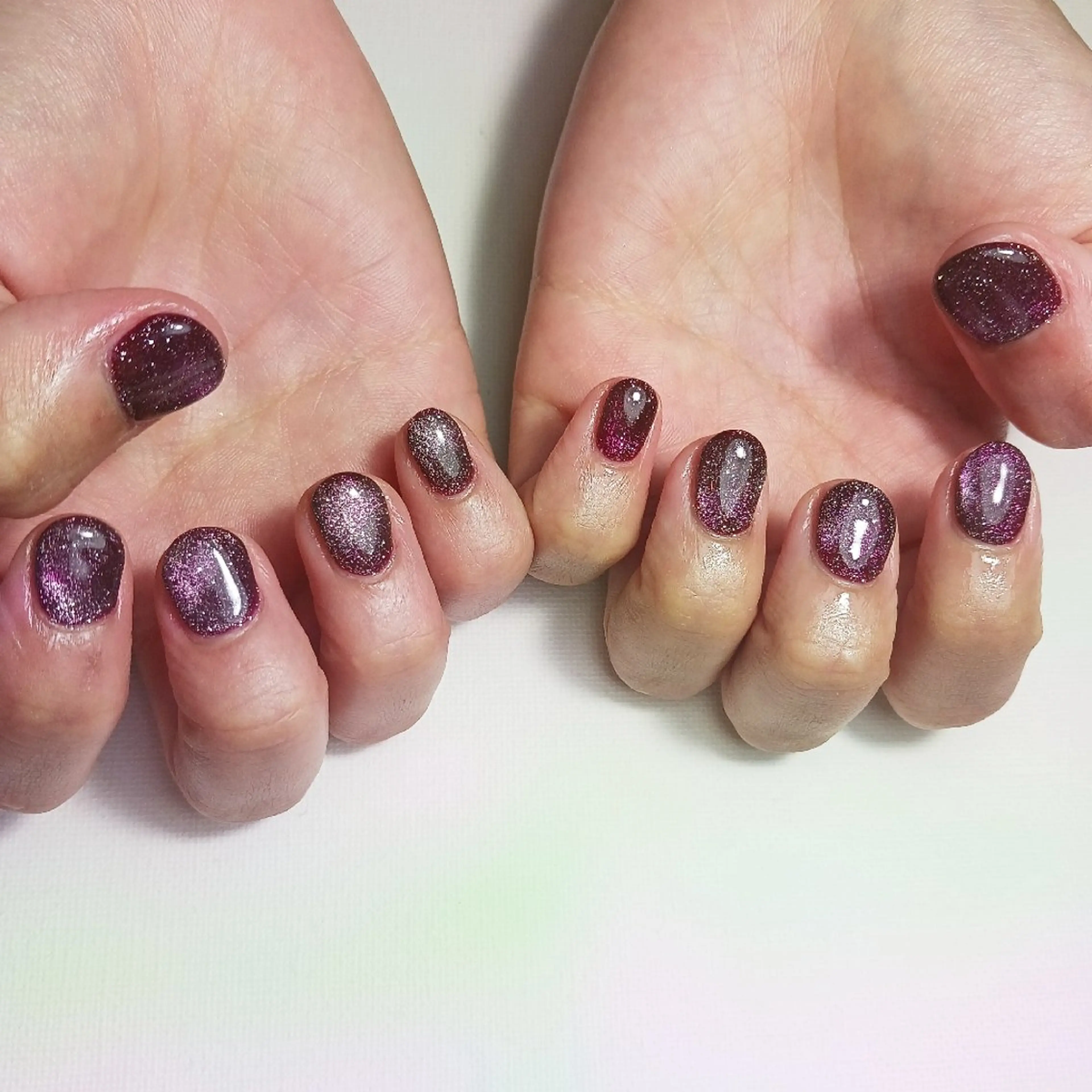 ネイル ジェルネイル マグネットネイル 持ち込み ショートネイル ハンドネイル owlnail /持込みデザイン専門のネイルデザイン