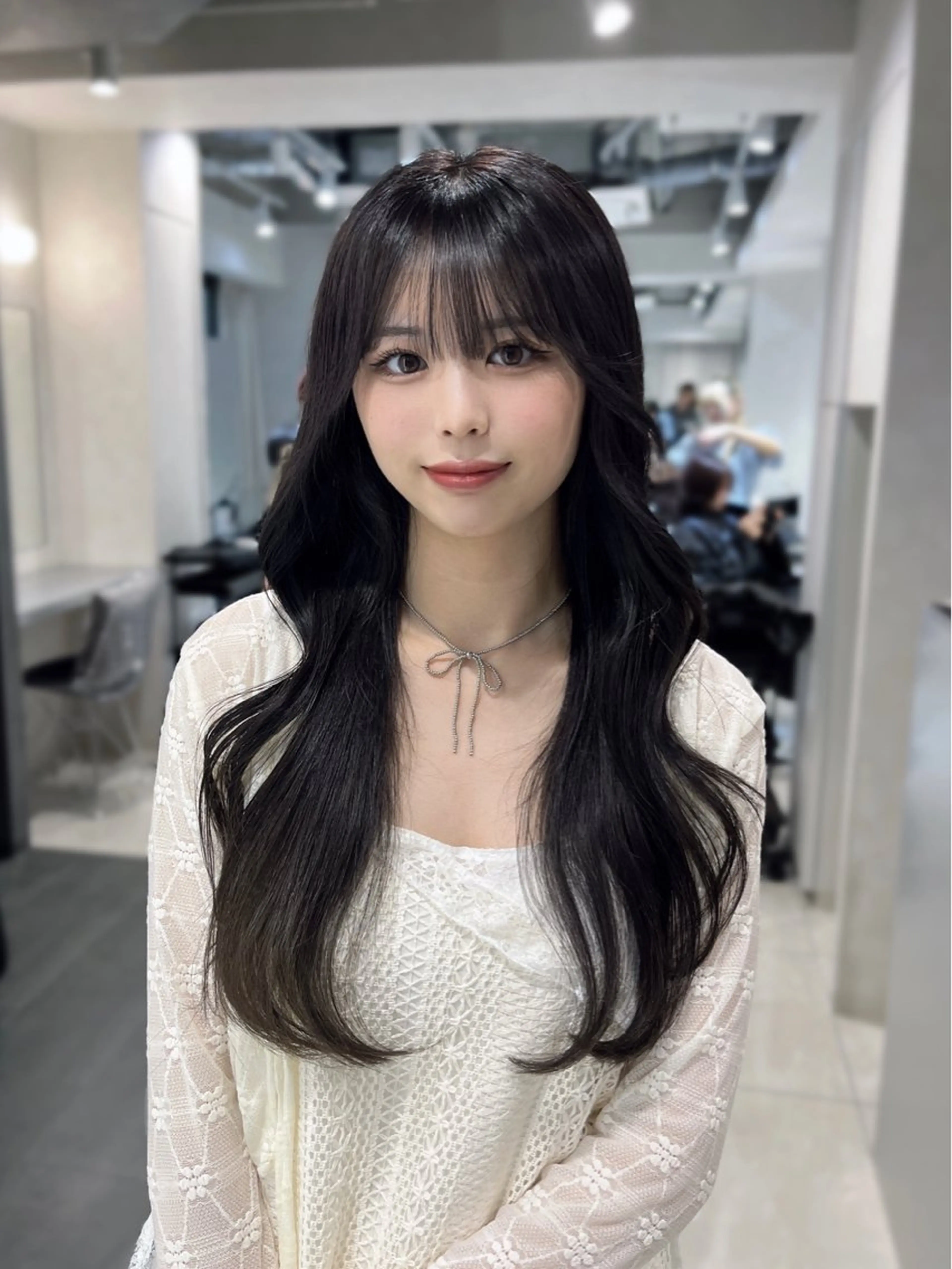 ロング くびれヘア 韓国風ヘア MITSUKI🤍 モテ髪×韓国レイヤーのヘアスタイル
