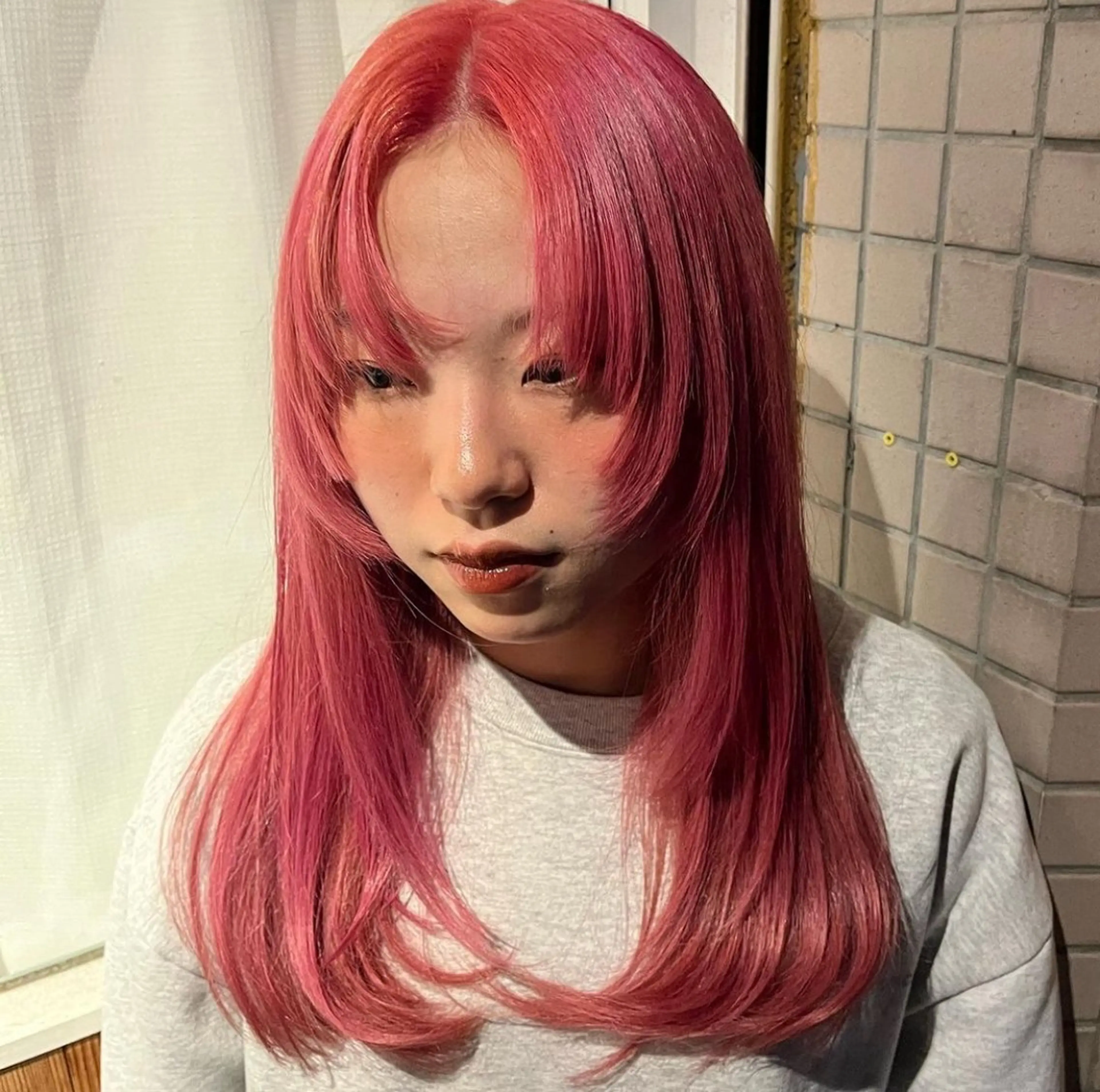 カラー 透明感カラー⭐︎ コナツのヘアスタイル