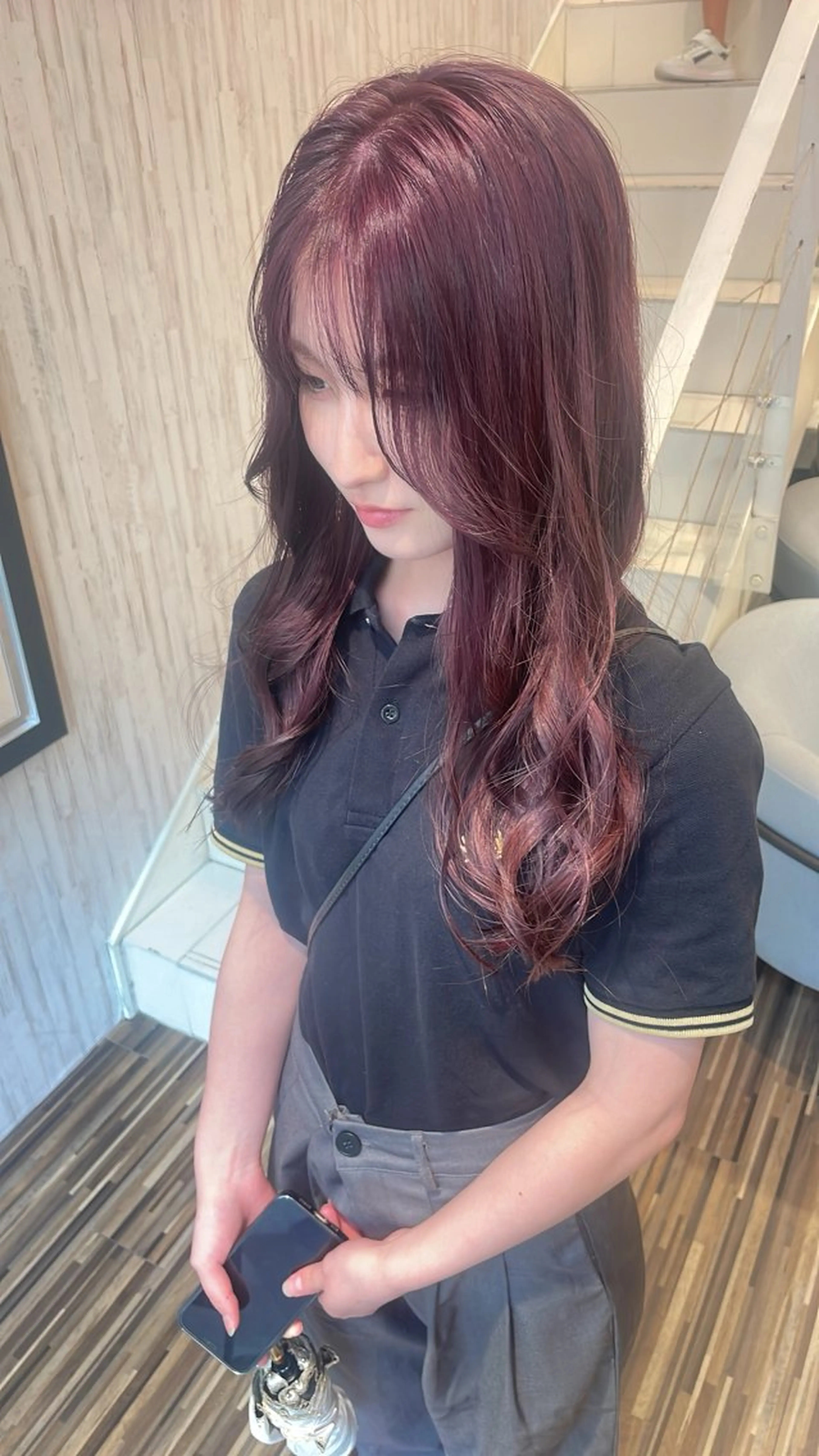 ロング カラー ヘアカラー トリートメント EARTH 山﨑龍馬のヘアスタイル