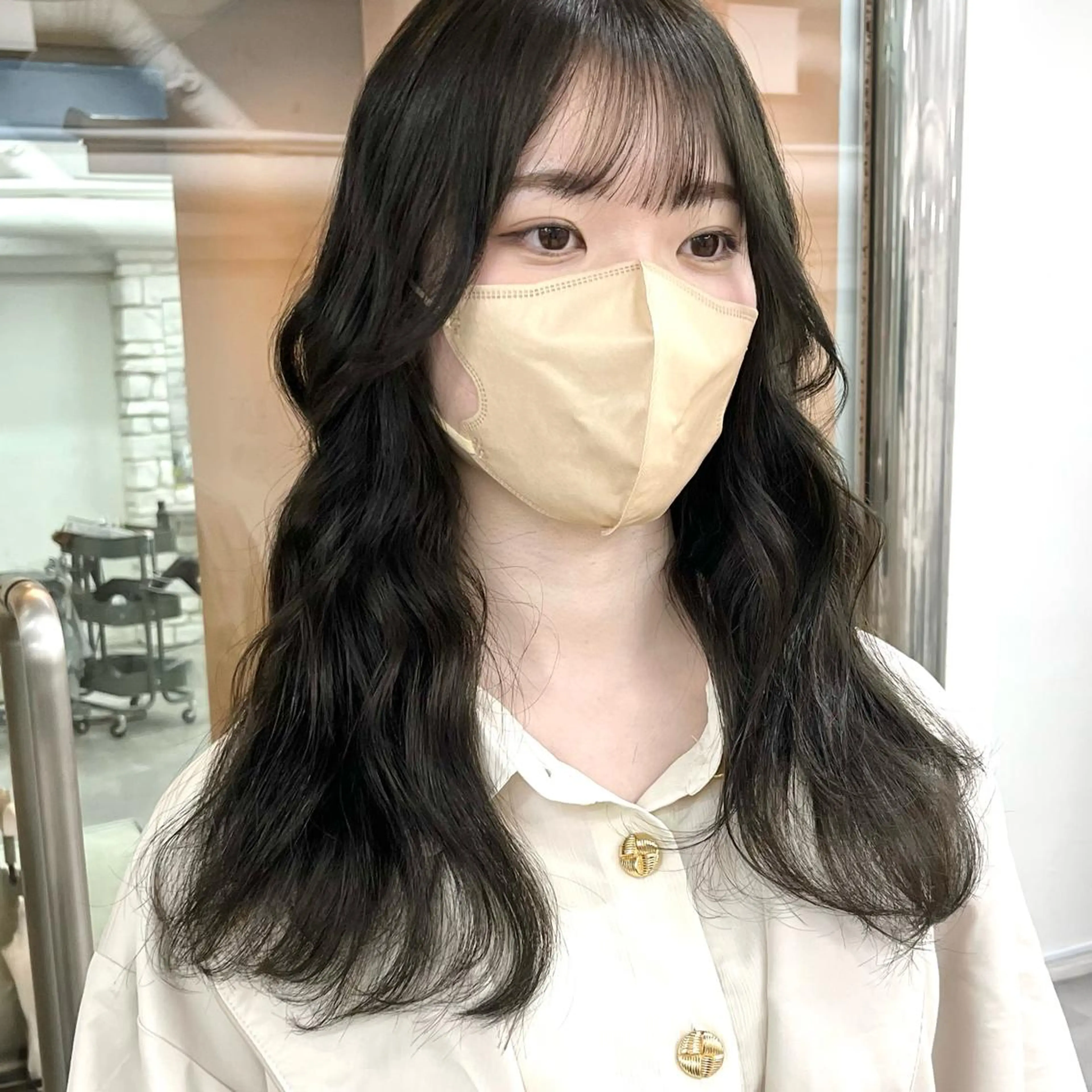 カラー オリーブカラー カット ヘアカラー トリートメント 天王寺髪質改善なら よしみさん✨のヘアスタイル