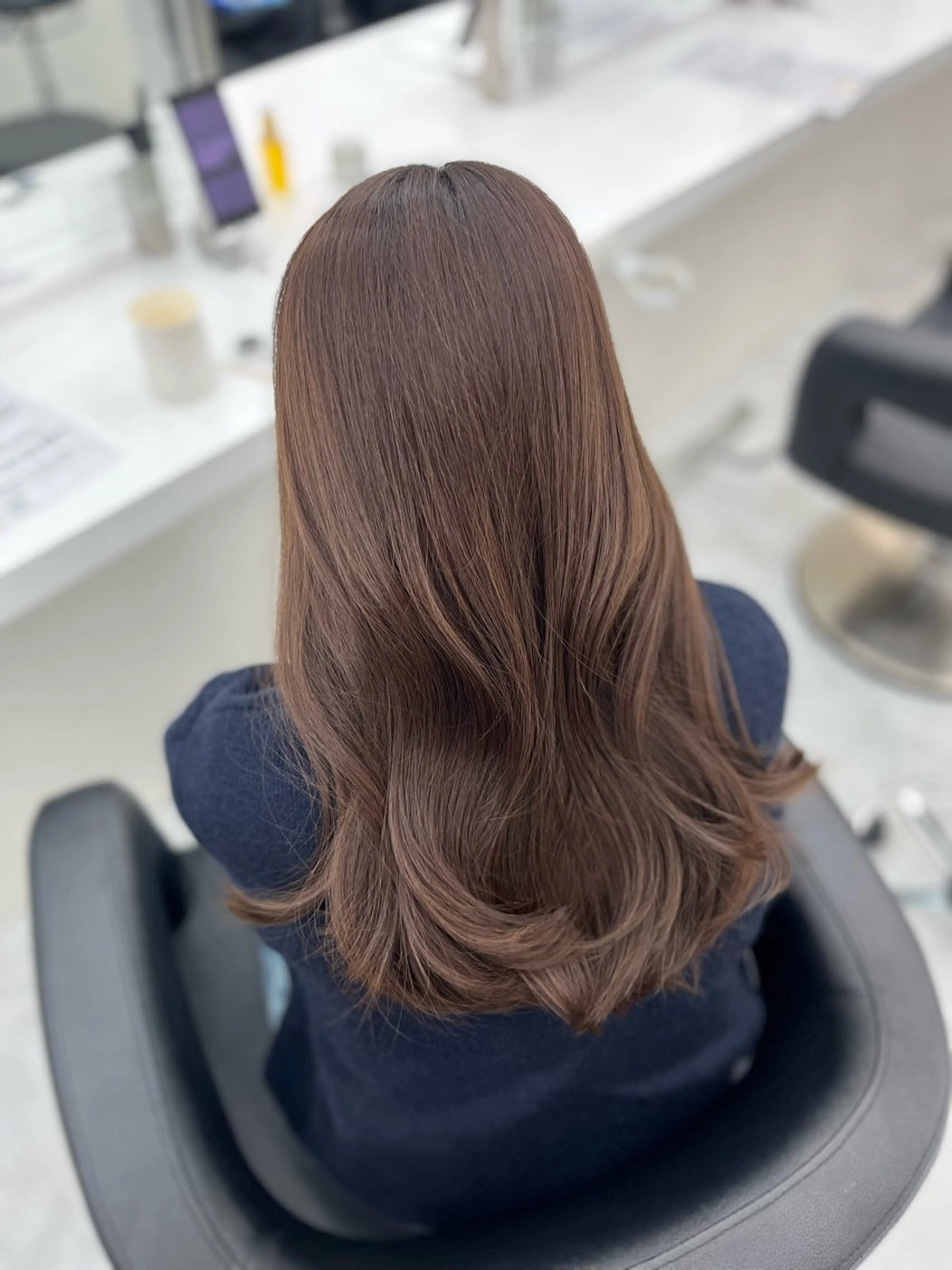 ロング ヘアカラー トリートメント ヘッドスパ ヘアセット ♡ナチュラルガーリー ♡ベージュ♡RINAのヘアスタイル