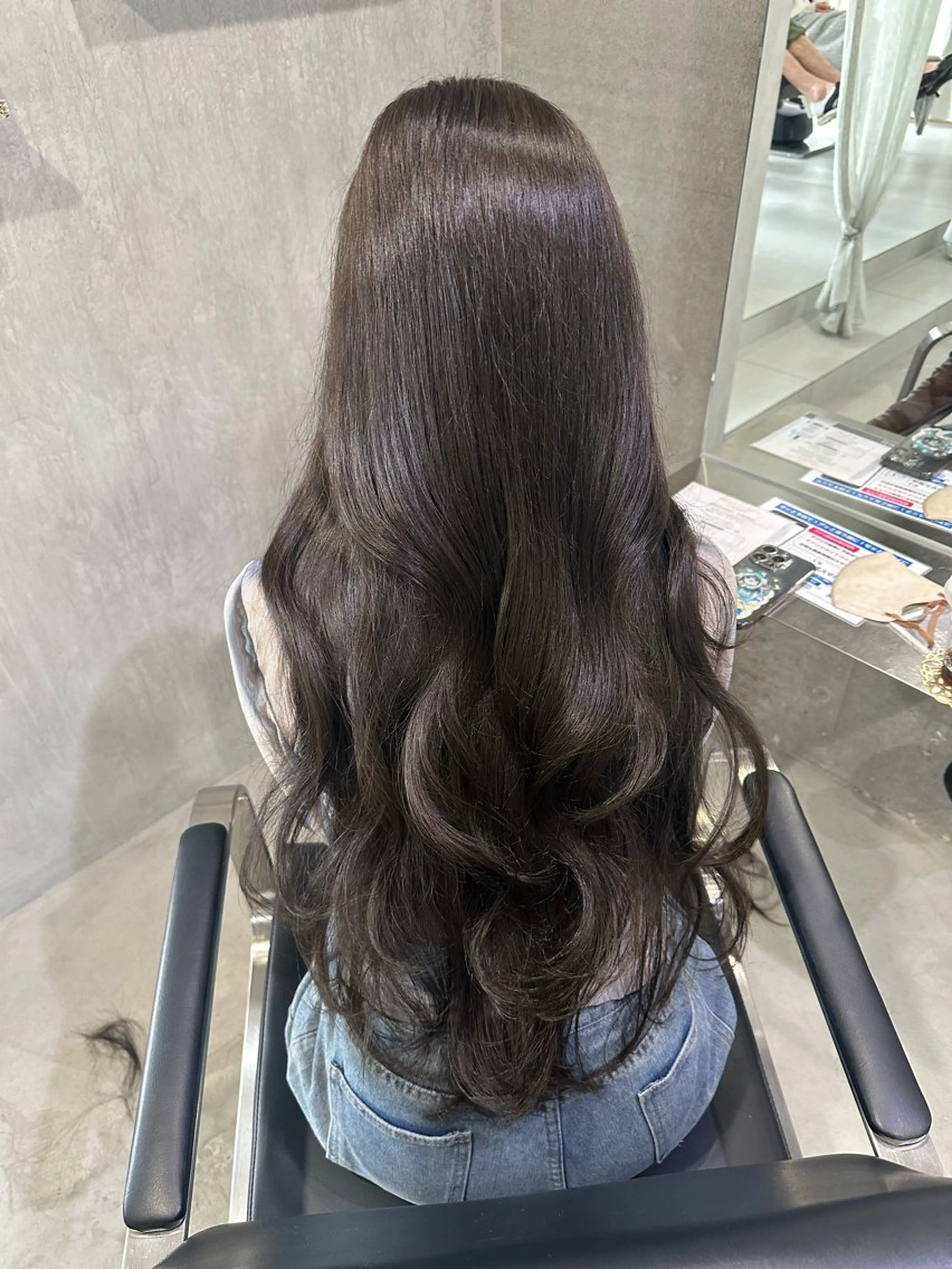 ロング カラー カット パーマ トリートメント Real本場韓国ヘア 아이비/Aibiのヘアスタイル