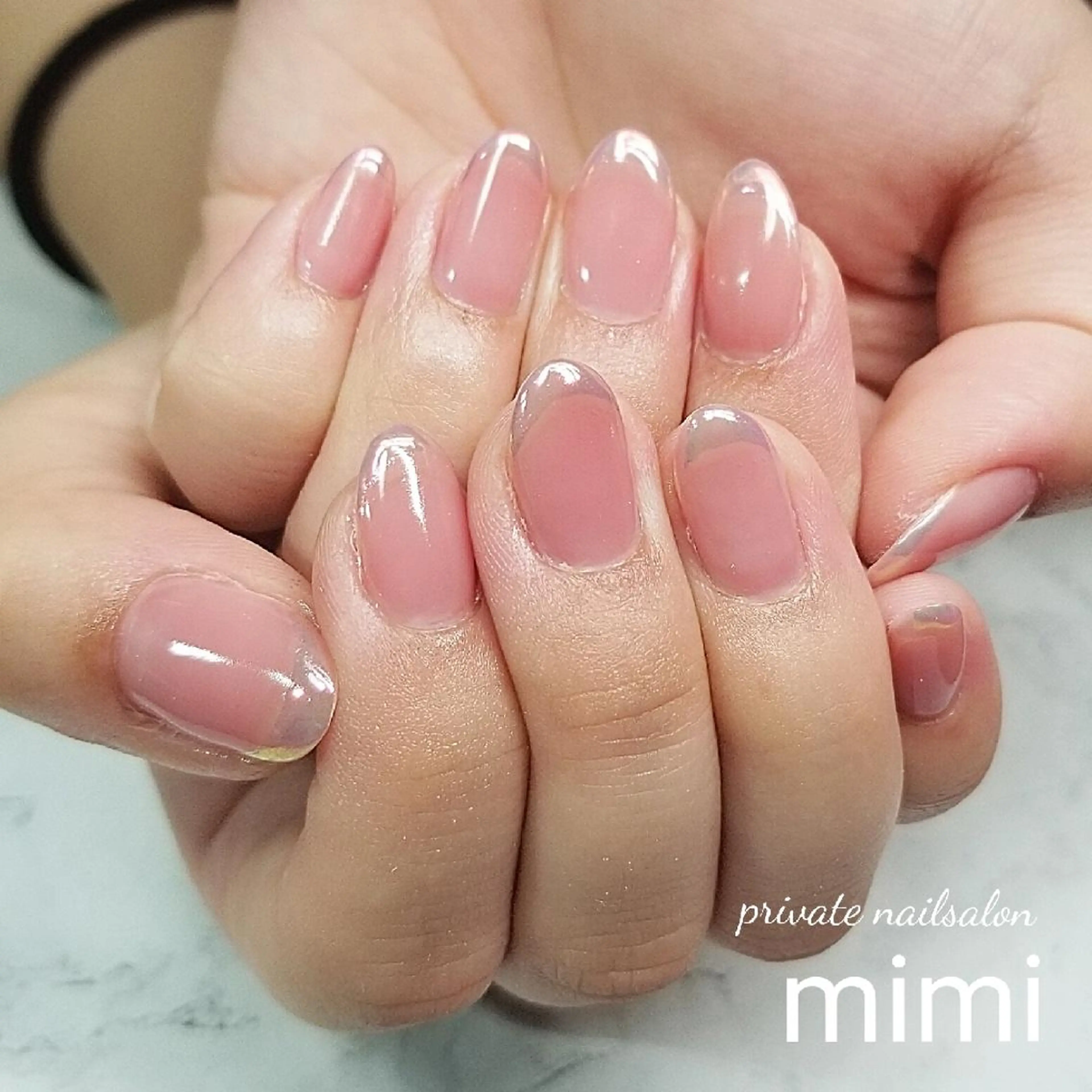 ネイル オーロラネイル フレンチネイル ミラーネイル 博多ネイル ｍｉｍｉのネイルデザイン