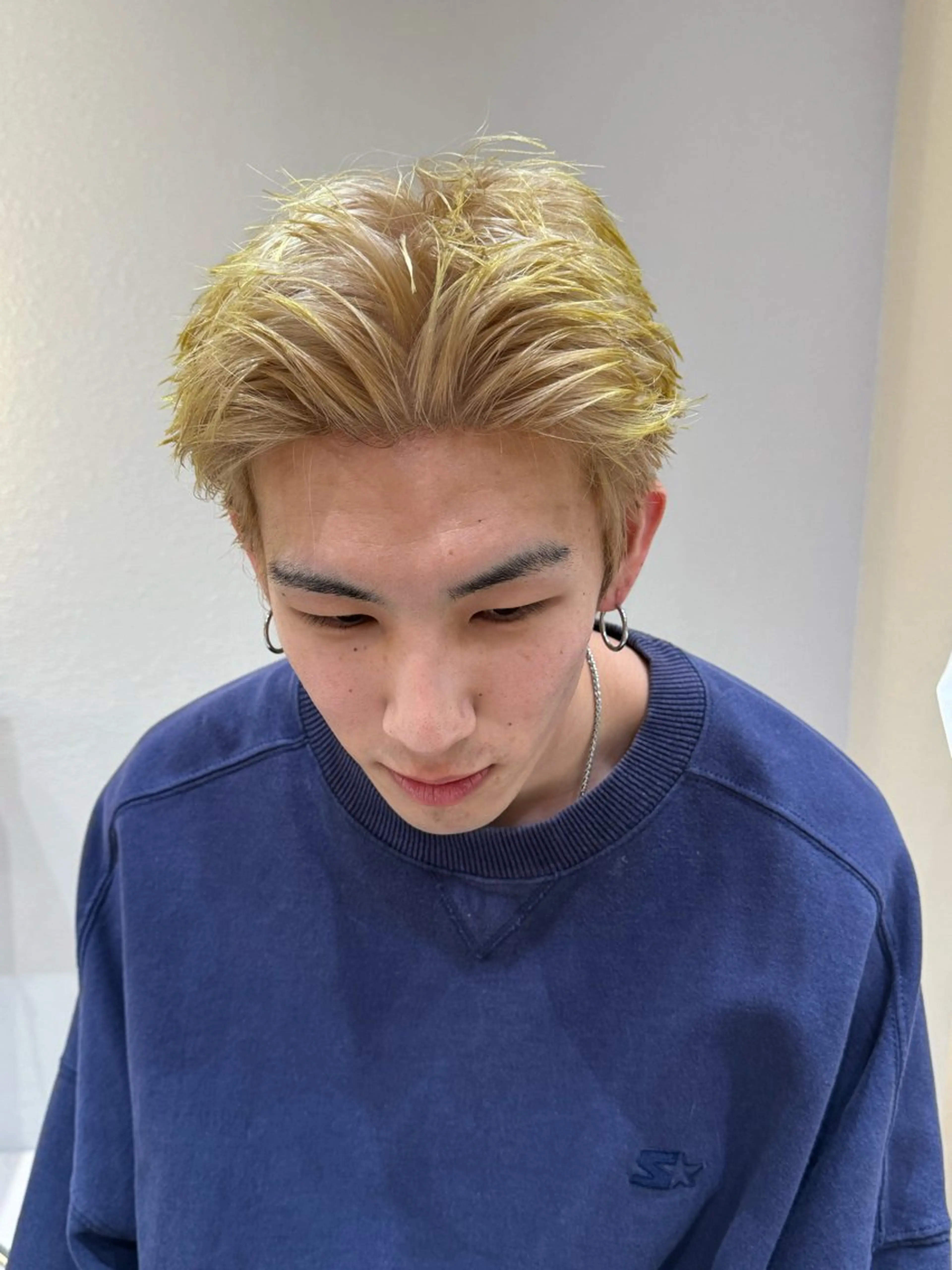 メンズ ヘアカラー トリートメント 🩵縮毛矯正・ボブ 岩原朋也🩵のヘアスタイル