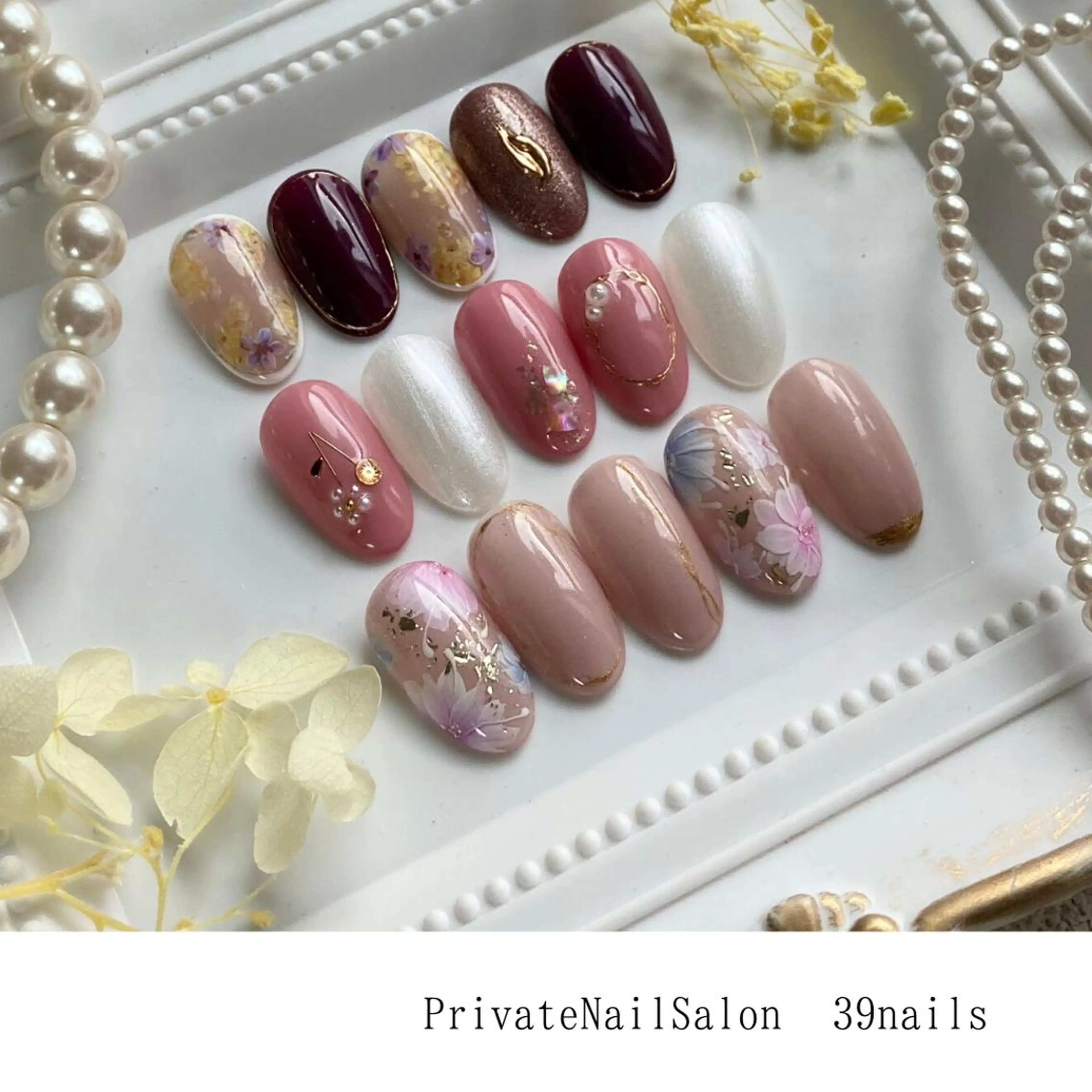 ネイル ニュアンスネイル オフィスネイル ブライダルネイル 39-nails EharaMikuのネイルデザイン