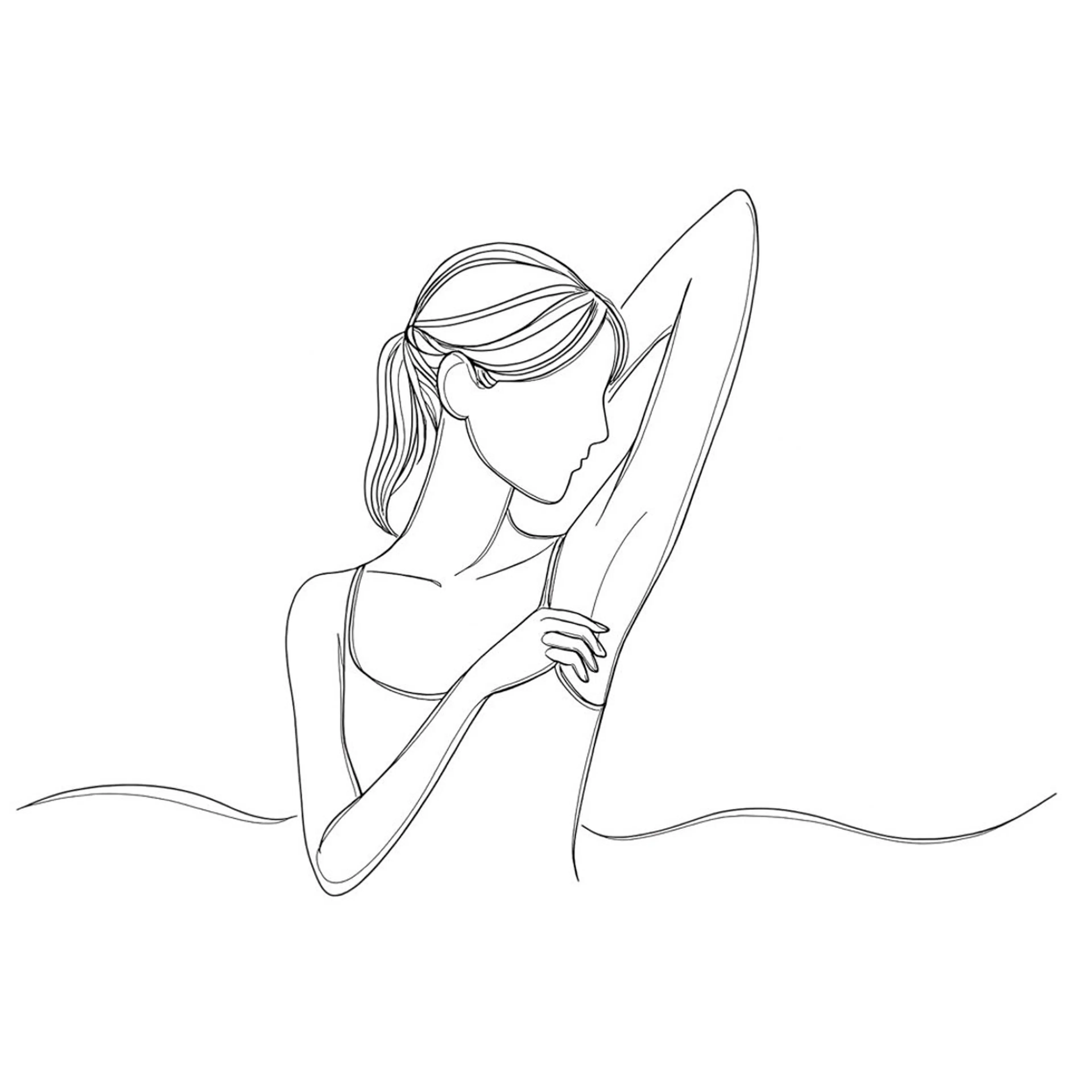 女性　脇の写真