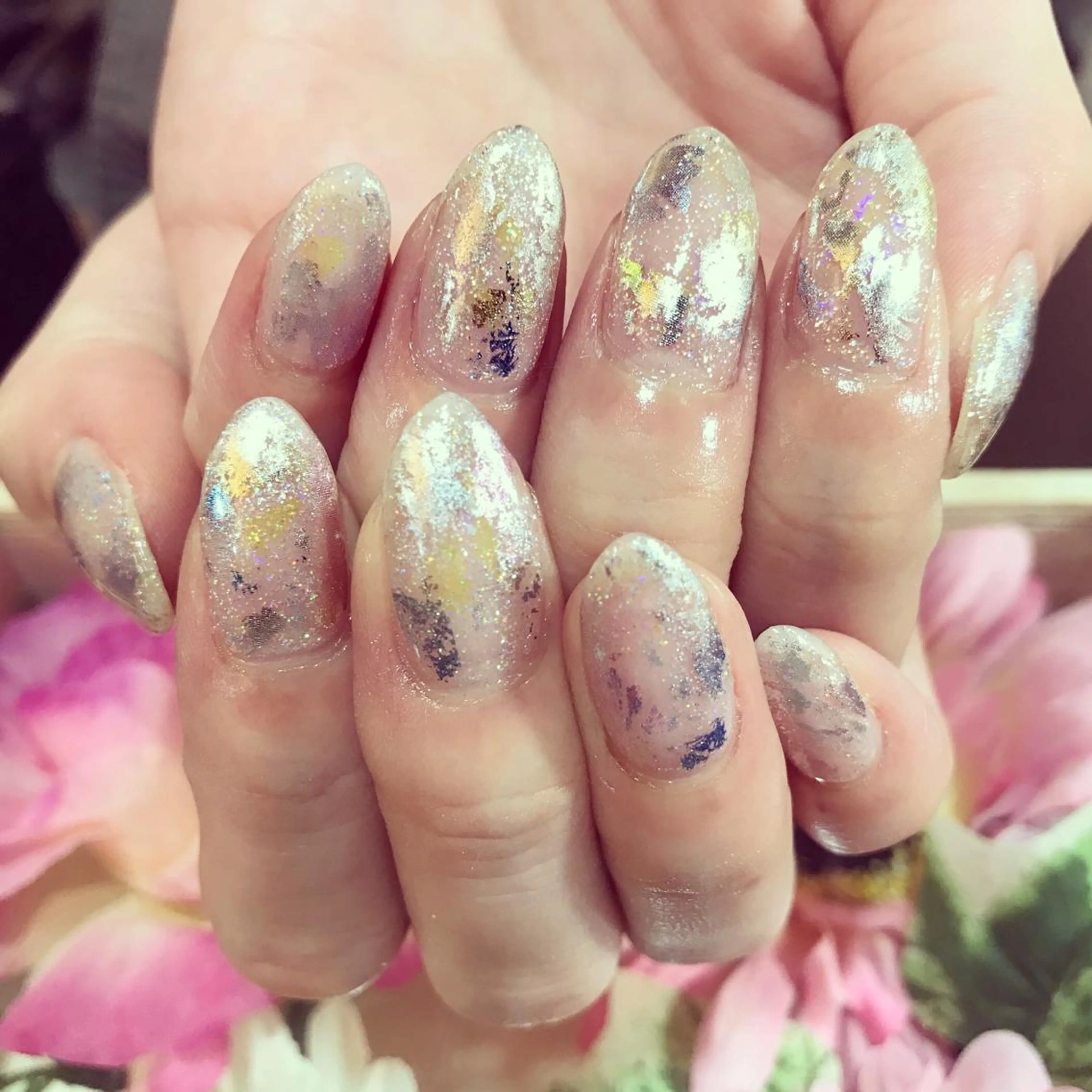 ネイル シルバー maison　opus所属・nailartist lisaのネイルデザイン