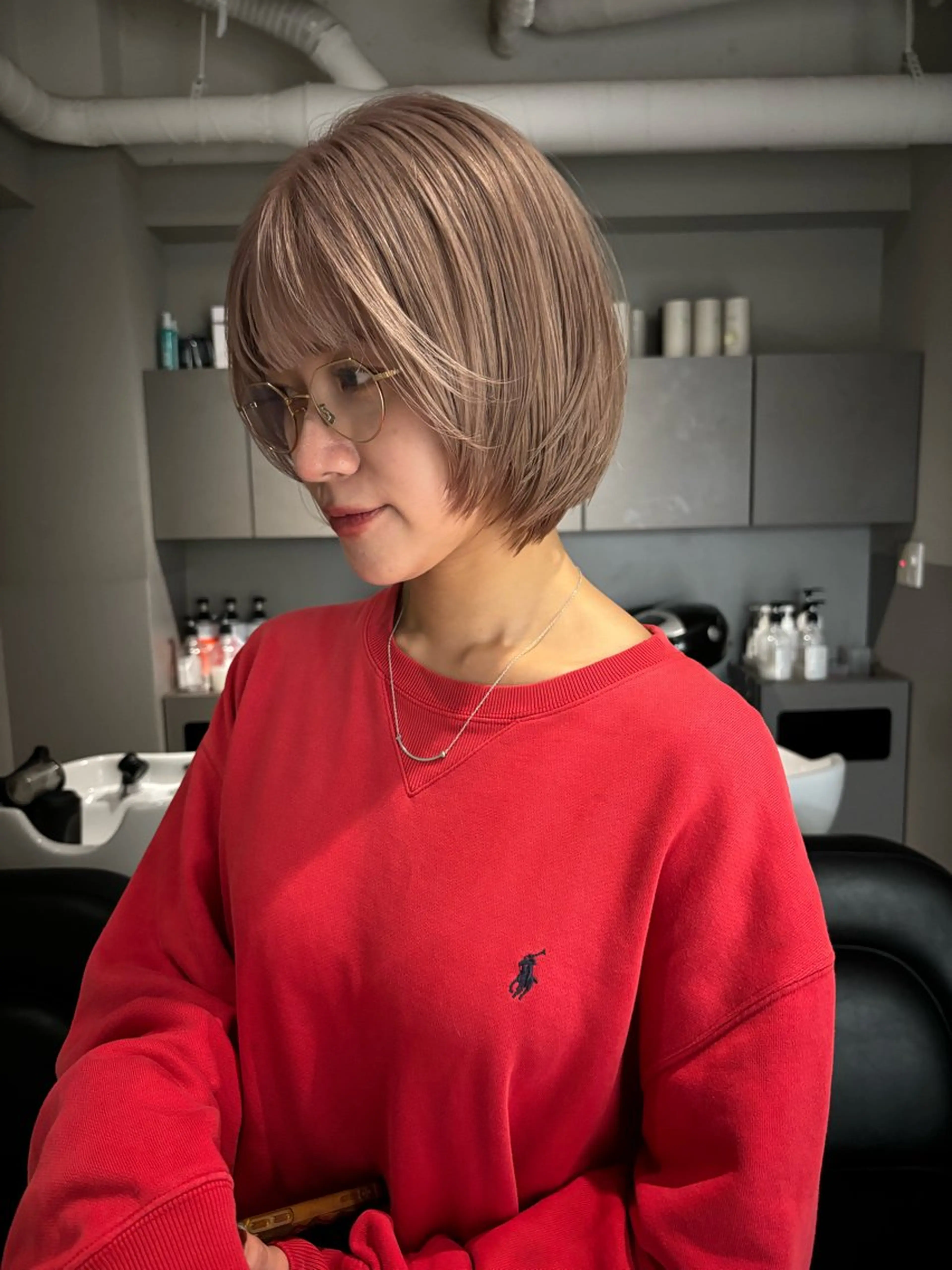 ショート カラー カット ヘアカラー ハイトーン/ ボブ 中村麟のヘアスタイル