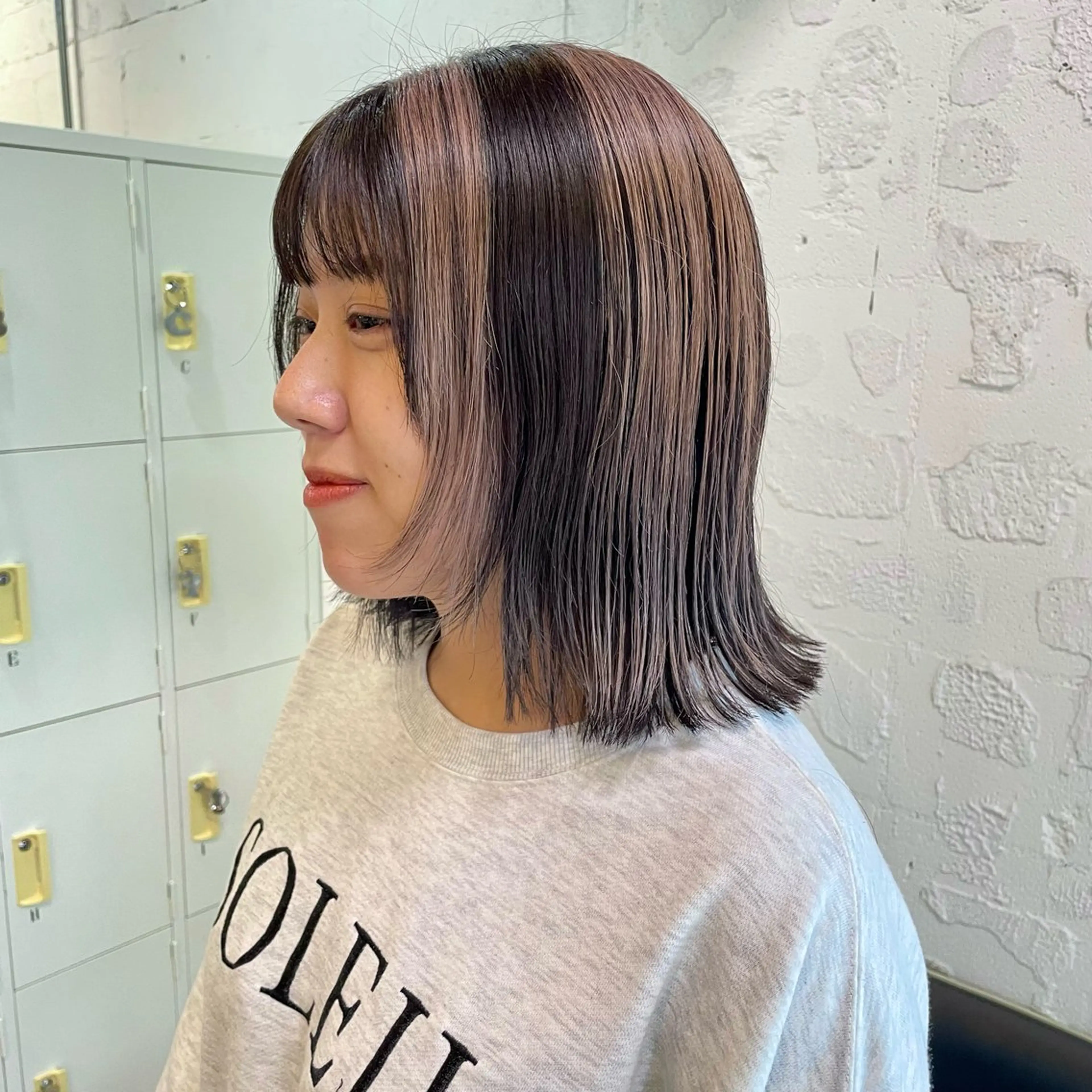 ミディアム カラー カット ヘアカラー トリートメント 🌿ボブ・レイヤー 🌿　木梨健太のヘアスタイル