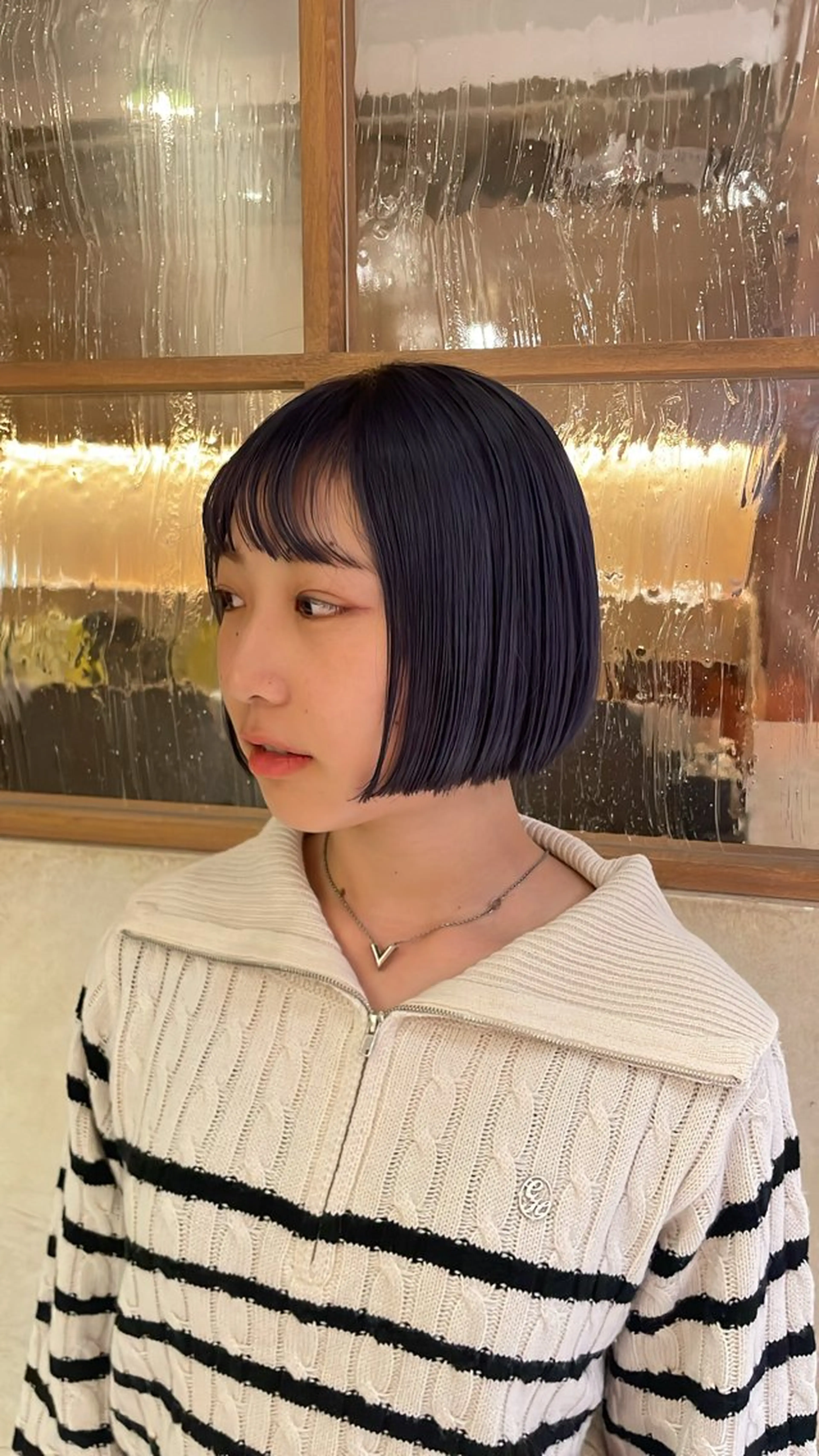 ミディアム カラー ブリーチ ボブ カット ヘアカラー ハイトーン/暖色 カラー/maoのヘアスタイル