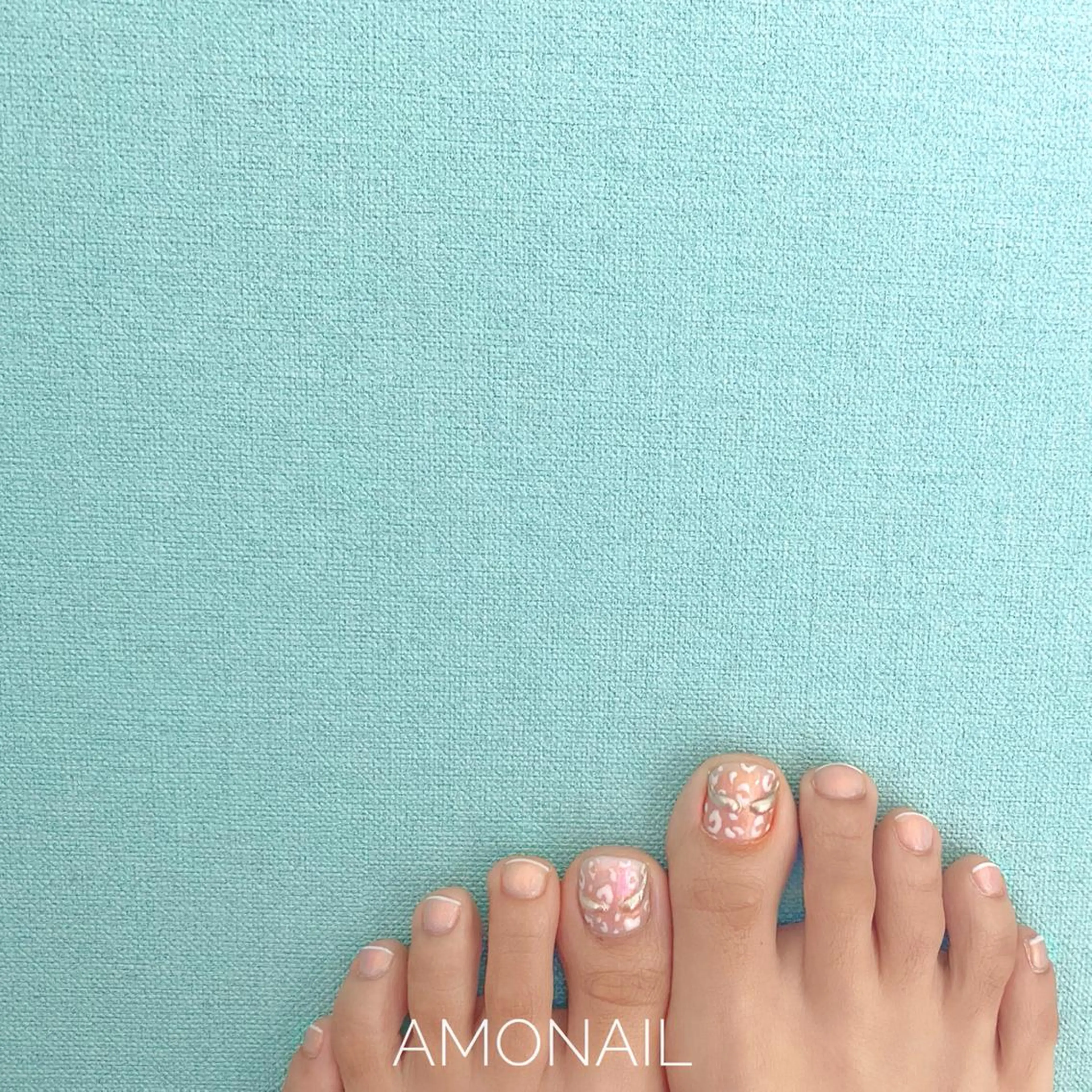 ネイル アニマル柄 アートネイル フットネイル フレンチネイル ニュアンスネイル フットネイル 唐笠 祥子のその他イメージ