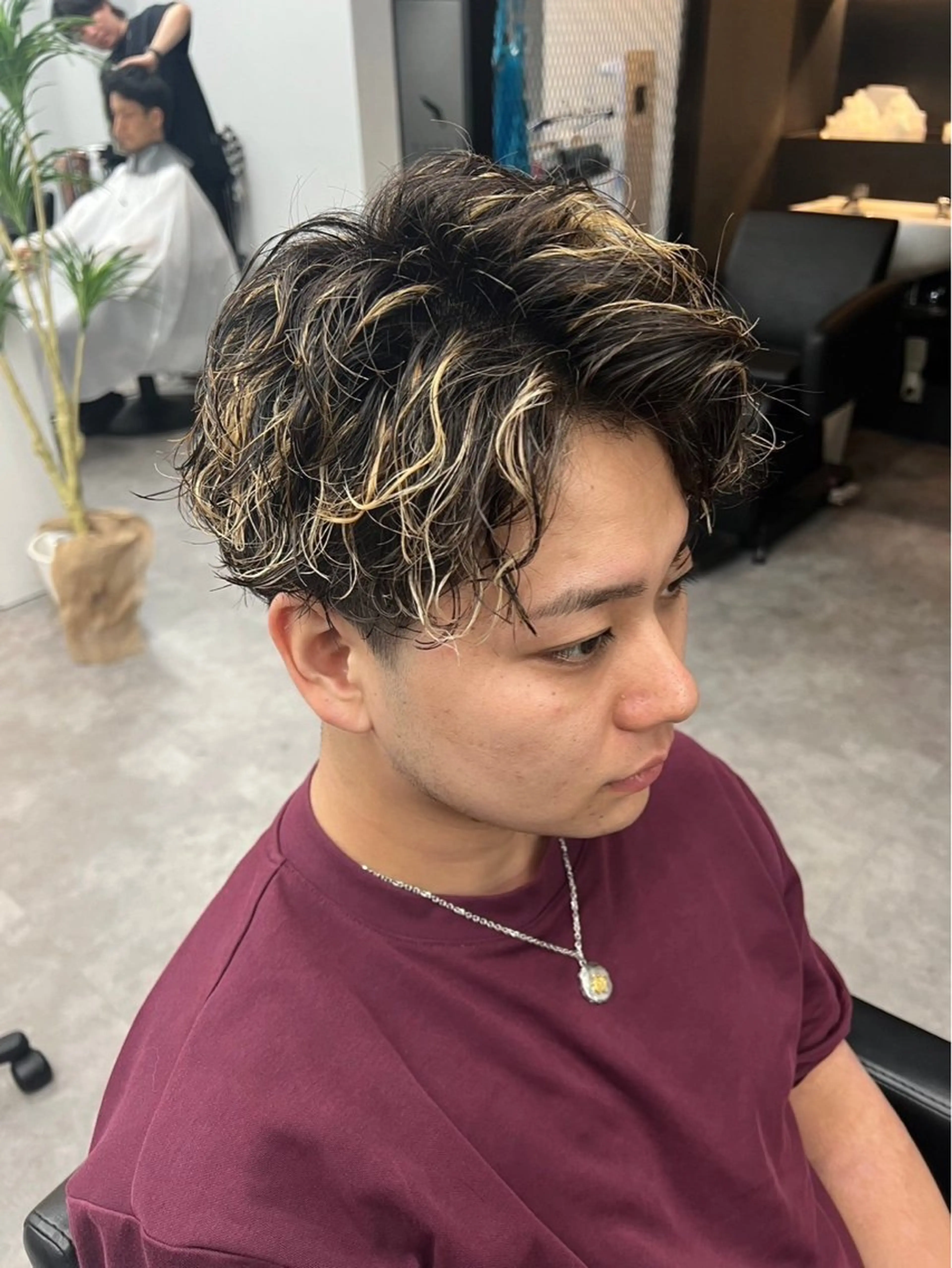 カラー メンズ メンズハイライト ハイライトカラー カット ヘアカラー 👑パーマ支持 No.1👑松田力也のヘアスタイル