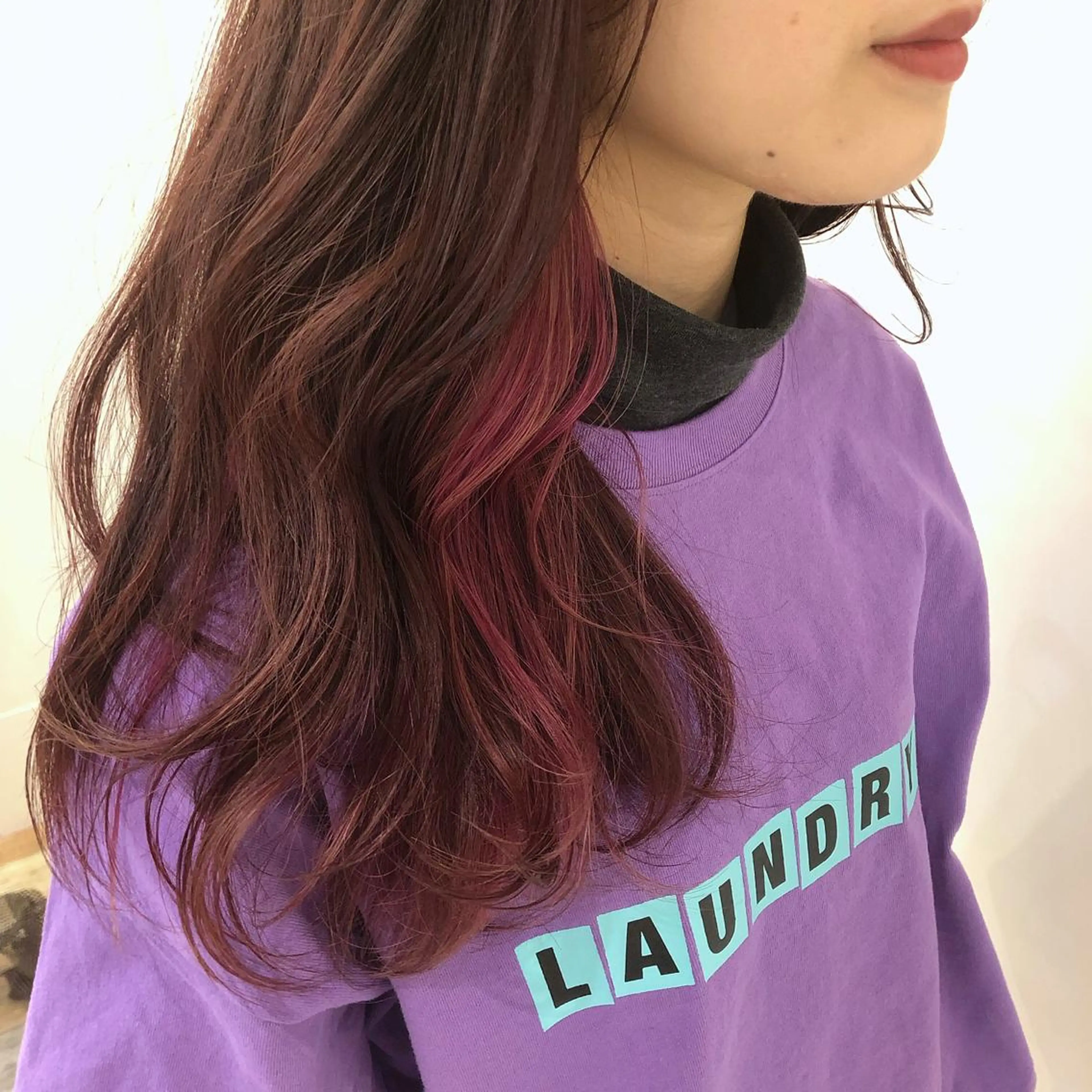 ロング カラー しもかわ かほのヘアスタイル
