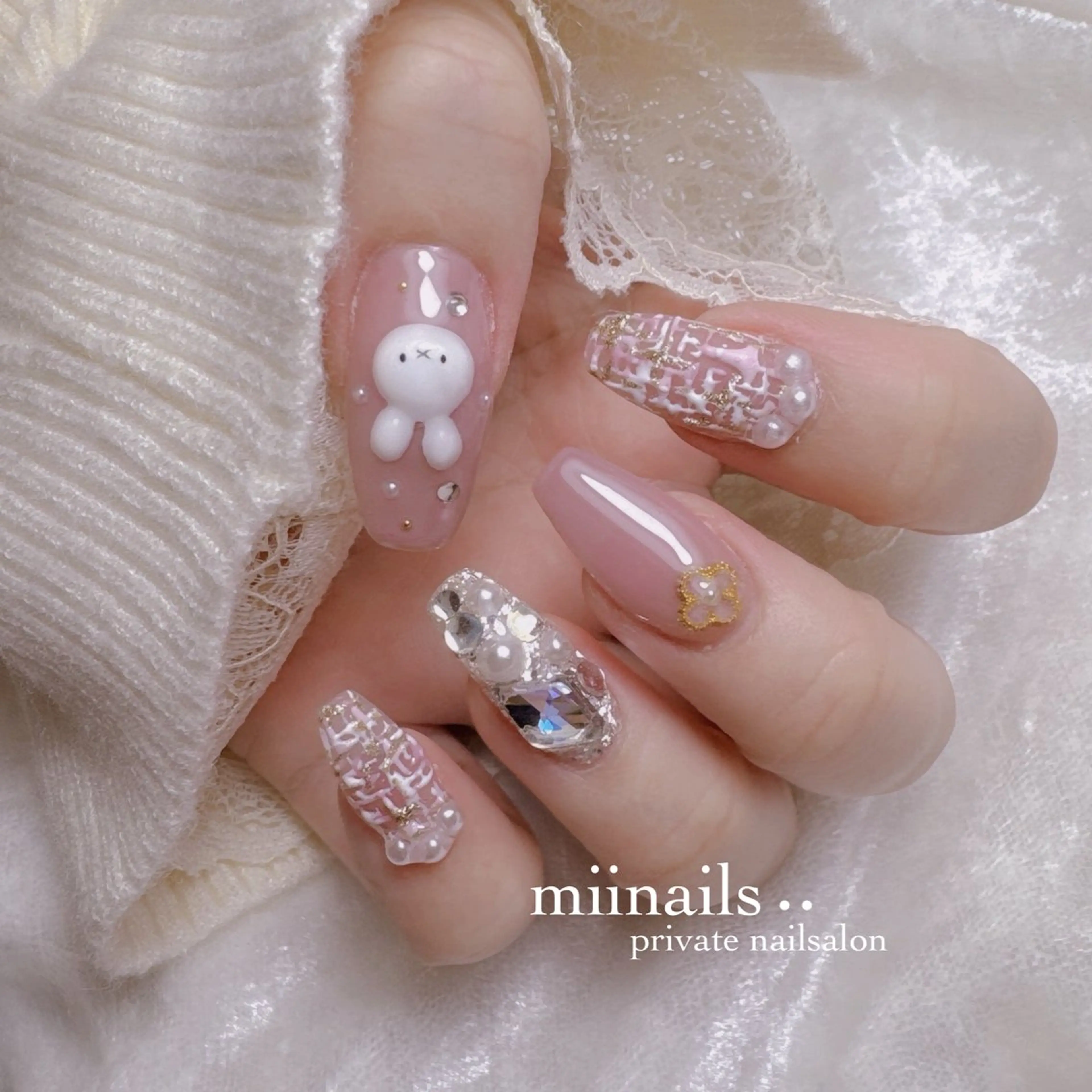 ネイル 韓国ネイル ワンホンネイル ハンドネイル nailsalon miinailsのネイルデザイン