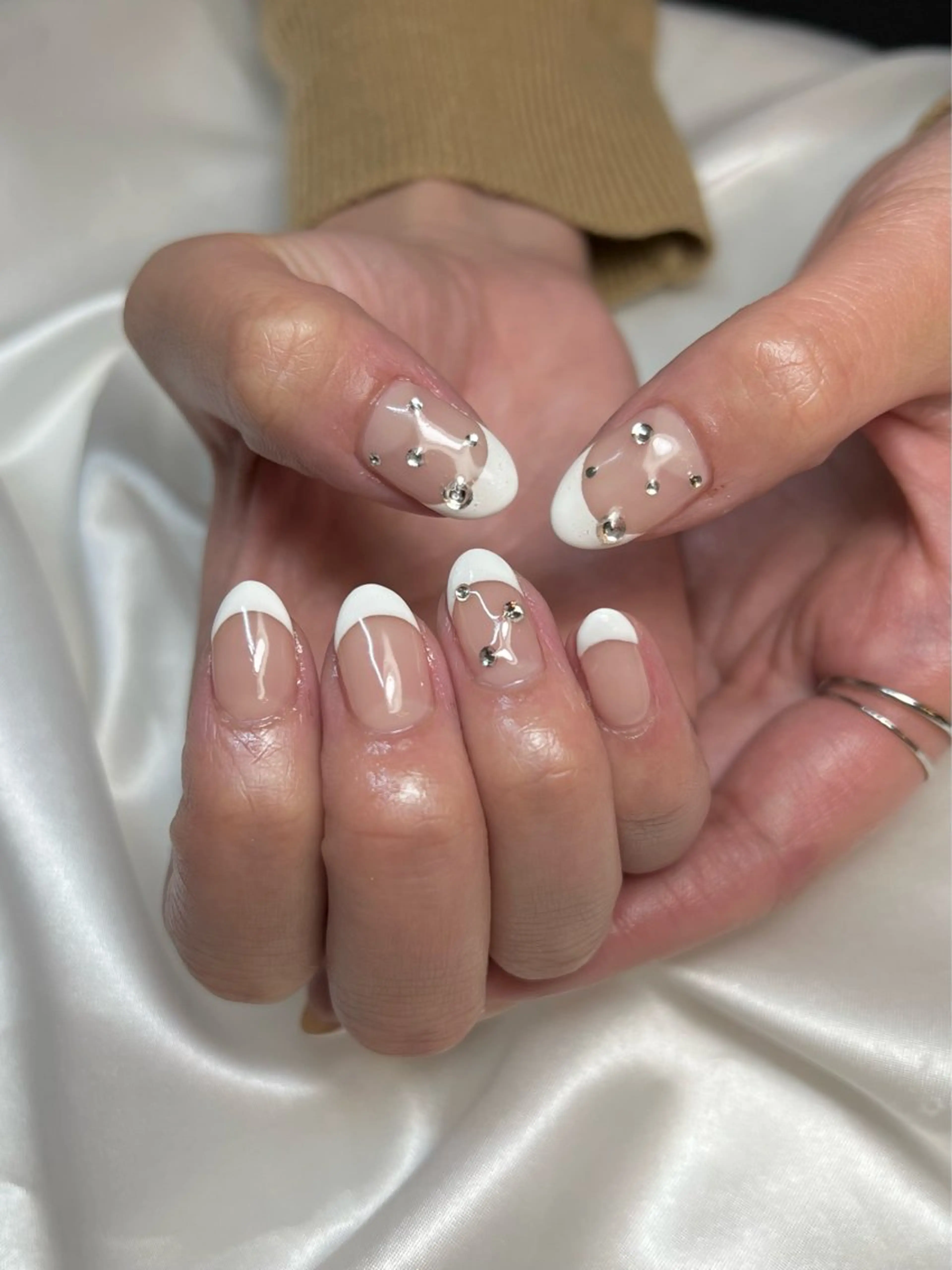 ネイル フレンチネイル ホワイト ハンドネイル Nail Salon&School REPLENDA所属・REPLENDA/ azusa(石井梓)のネイルデザイン