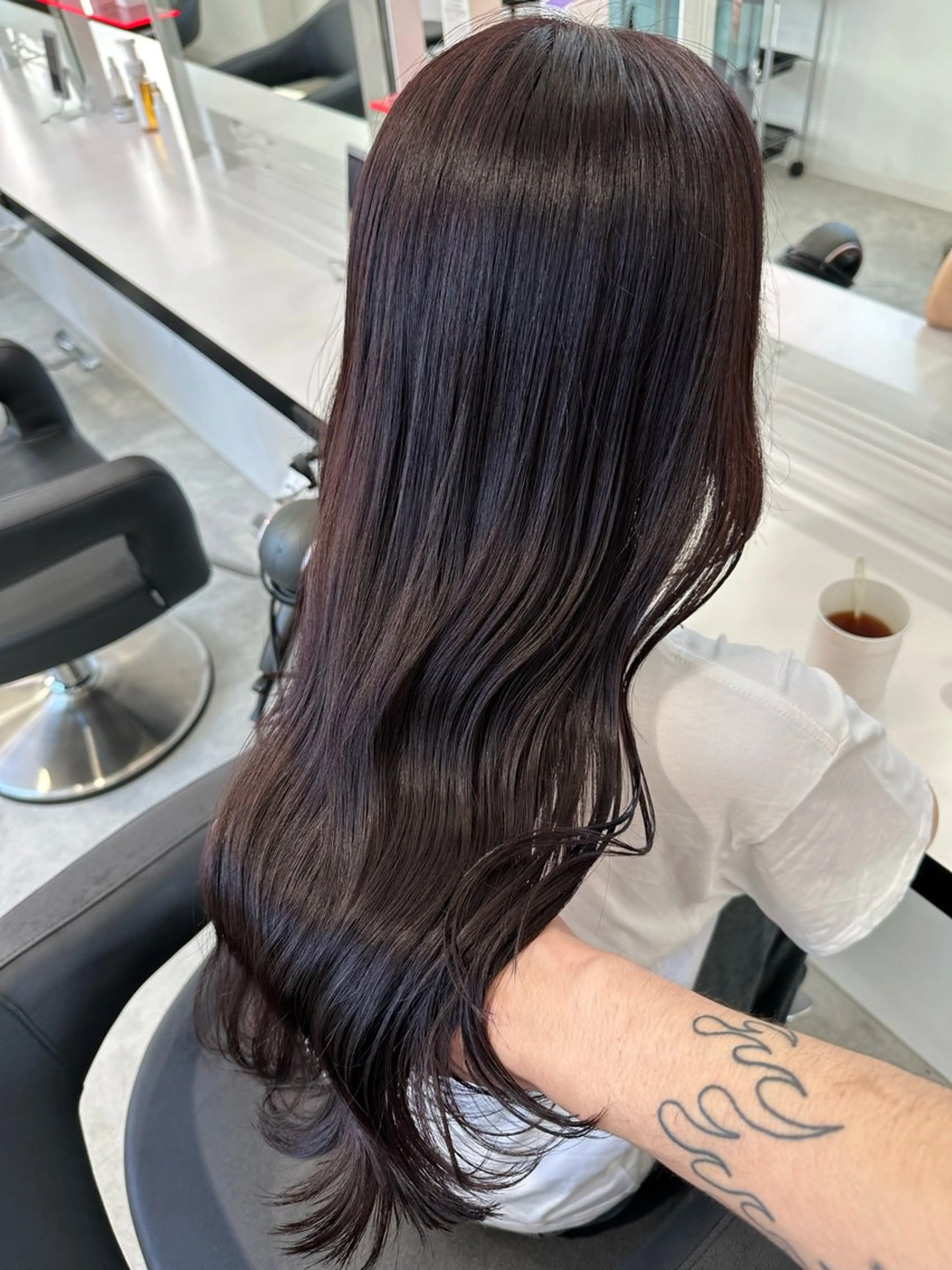 セミロング カラー カット ヘアカラー 🍒ワイン系 ウルフカット🍒拓未のヘアスタイル