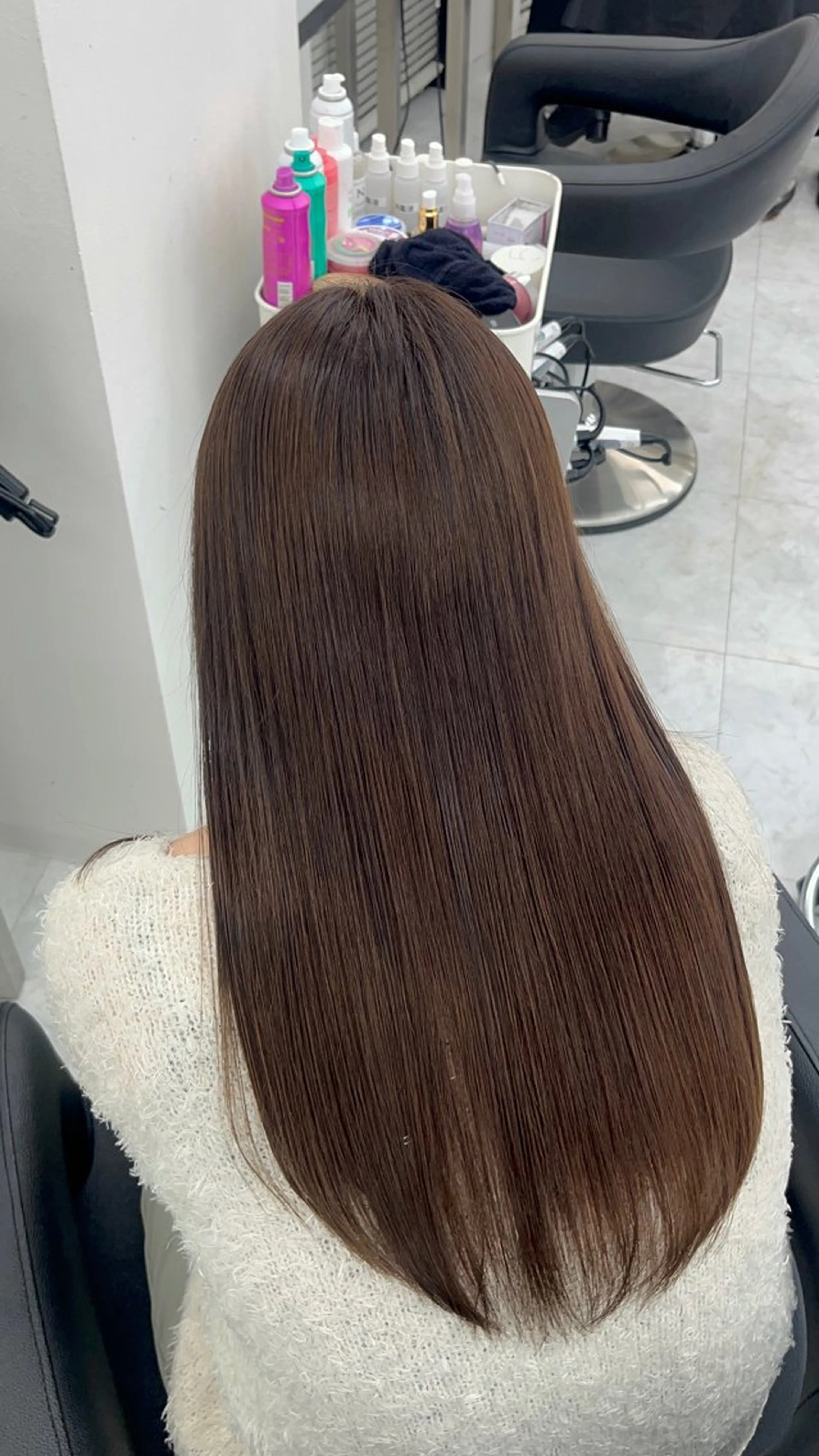 ロング ヘアカラー トリートメント ♡ナチュラルガーリー ♡ベージュ♡RINAのヘアスタイル