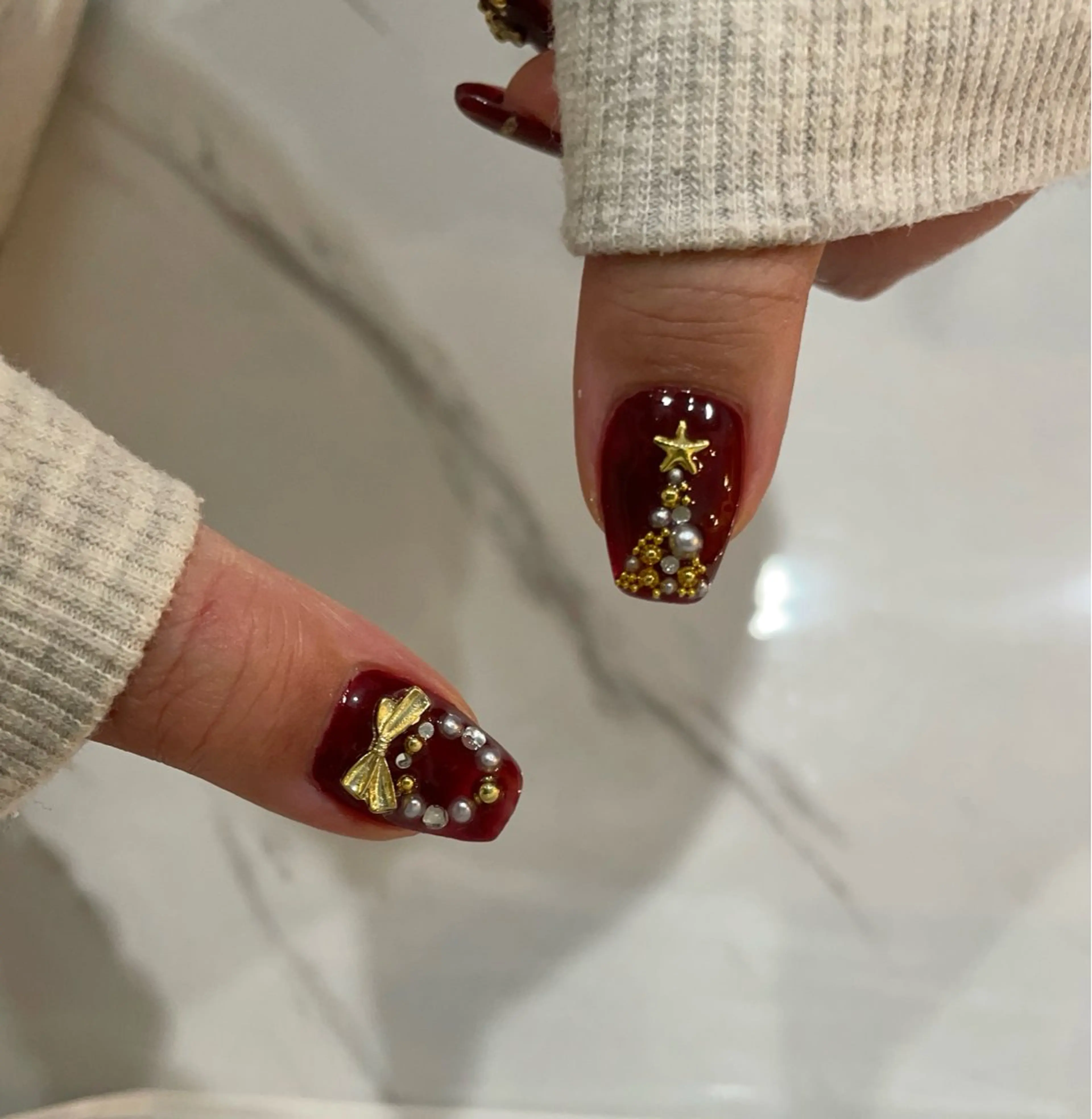 ネイル 冬ネイル クリスマス nail salon Camelliaのネイルデザイン