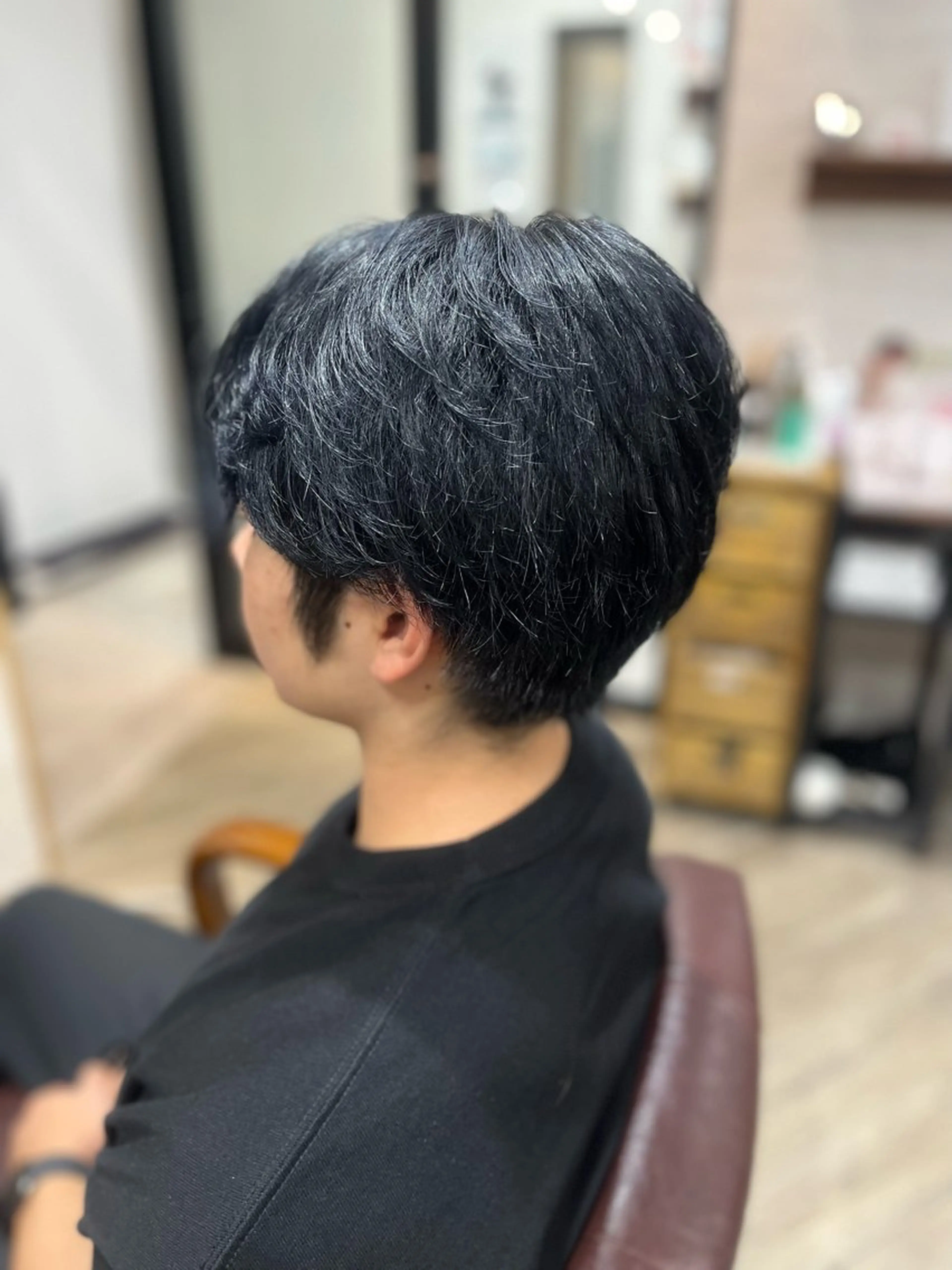 ショート カラー メンズ アッシュ ブルーカラー ブルーアッシュ カット ヘアカラー トリートメント 🫧ぷる艶カラー🫧 Yuubi🦩のヘアスタイル