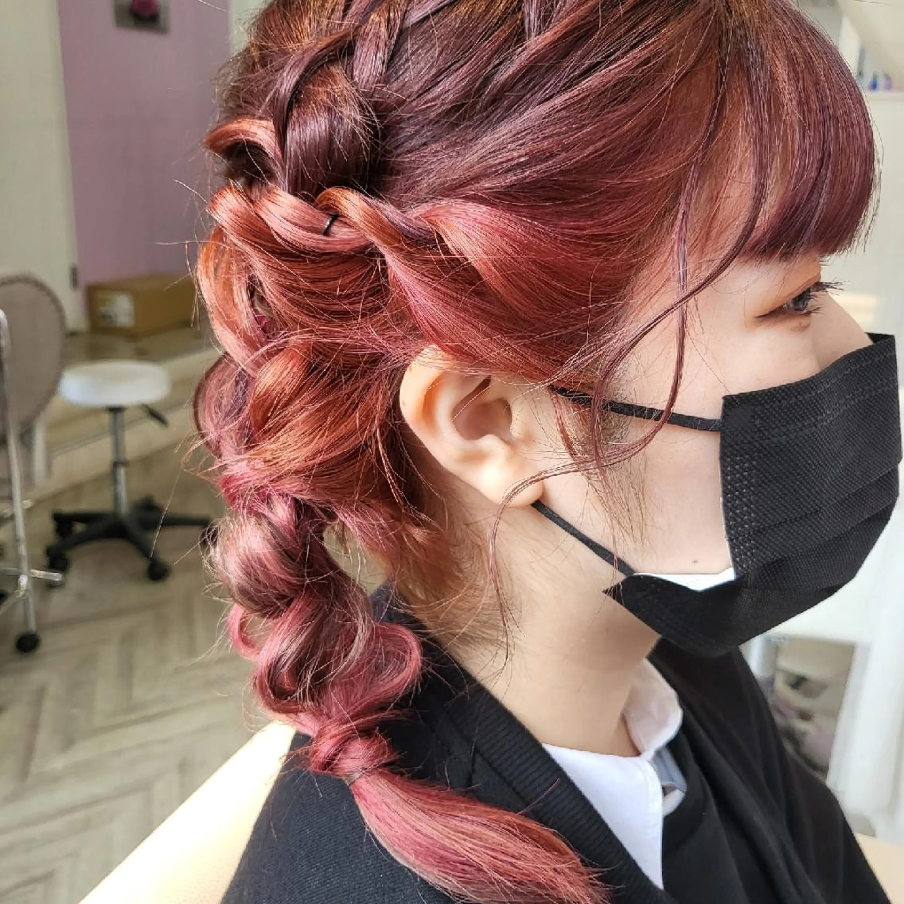 ミディアム カラー ヘアアレンジ ツインテール ナカシマ  アユミのヘアスタイル