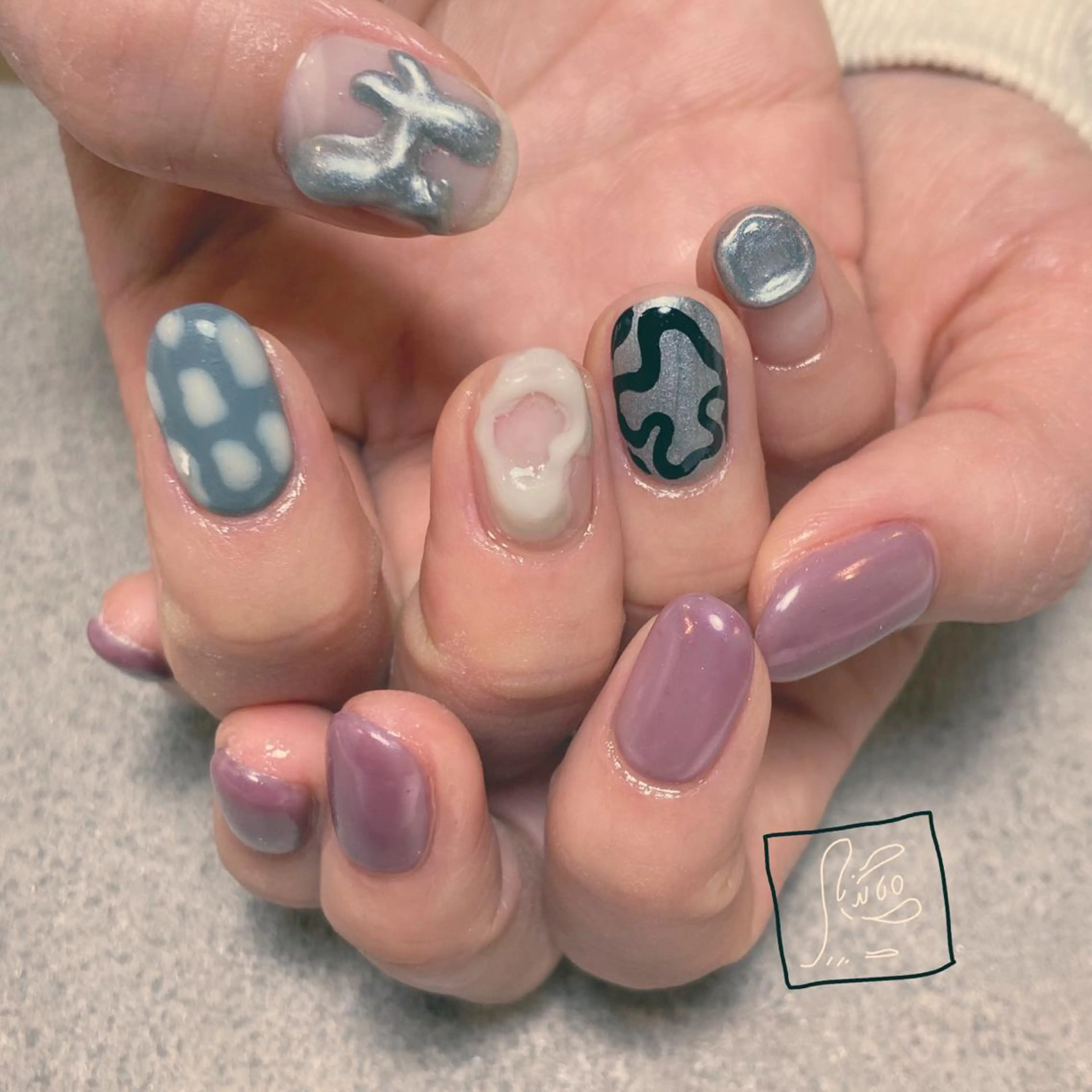ネイル アートネイル クリアネイル フットネイル 持ち込み ニュアンスネイル ハンドネイル hamaguchi licoのネイルデザイン