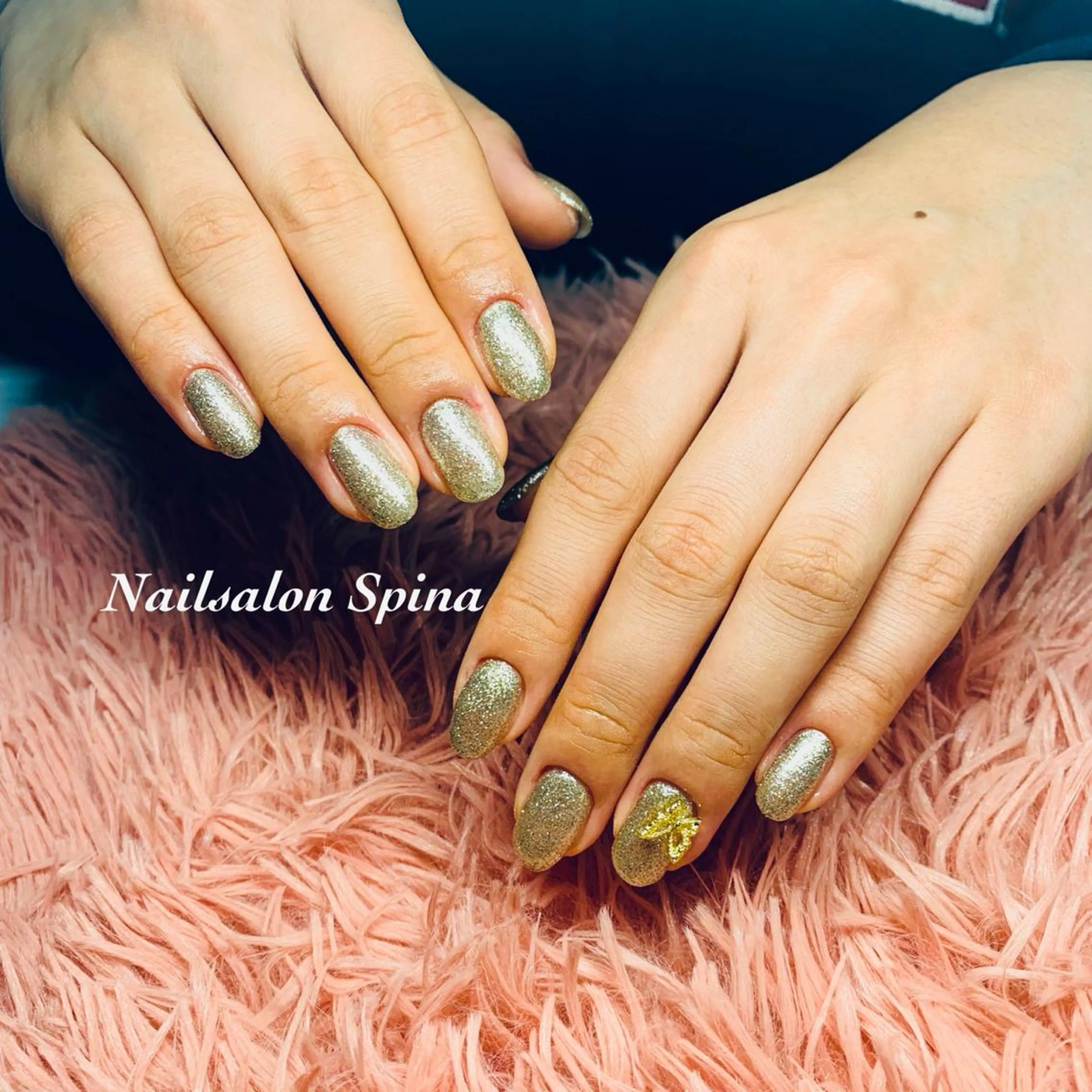 ネイル アートネイル ジェルネイル キラキラネイル ワンカラーネイル Nailsalon Spina 琴美のネイルデザイン