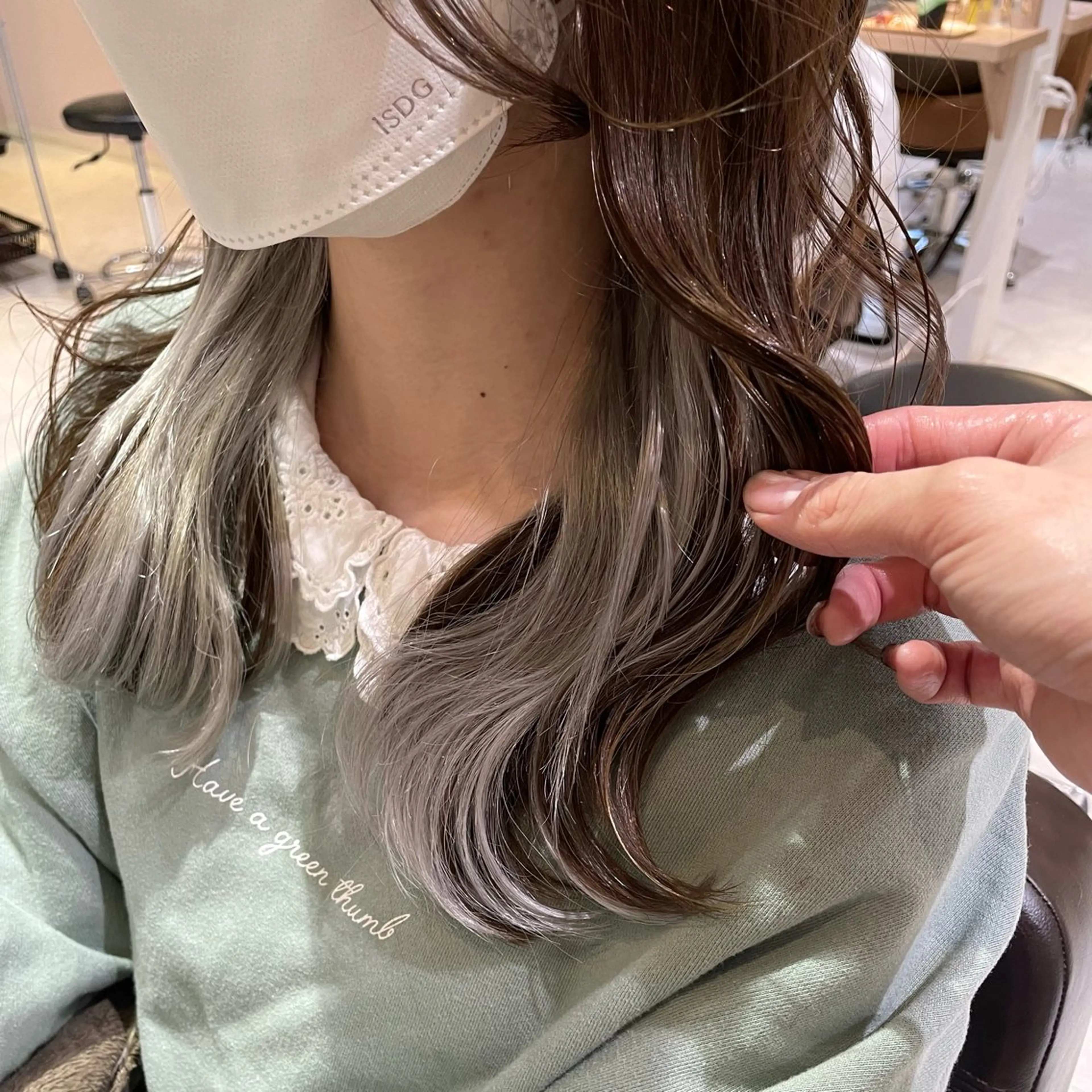 ロング カラー ヘアカラー ブリーチなしレイヤー 髪質改善/韓国ヘアのヘアスタイル