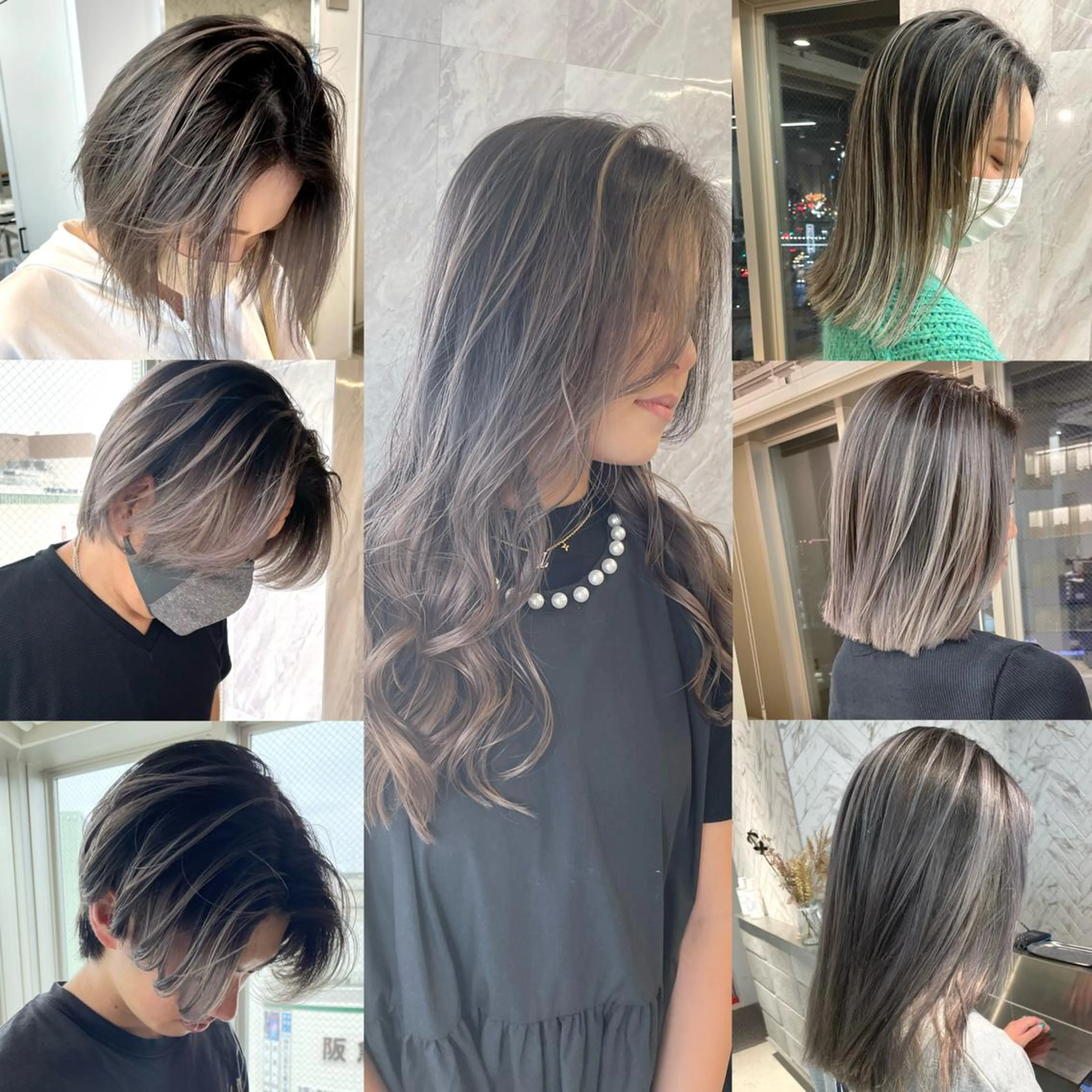 ミディアム カラー ヘアアレンジ バレイヤージュ レイヤーカット 🎗秋山勇 /三宮指名No.1のヘアスタイル