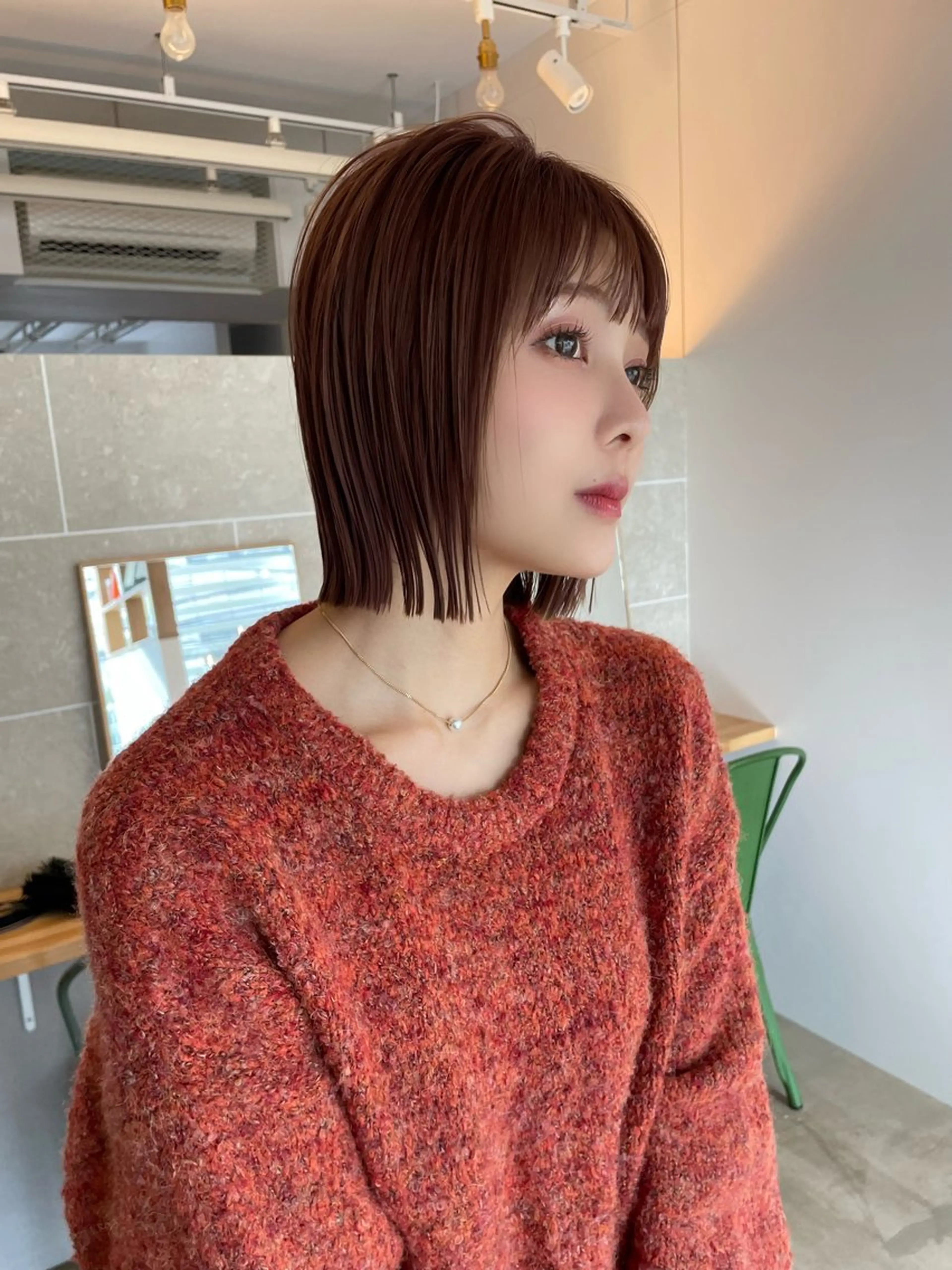 ショート カラー ボブ 江上 京花のヘアスタイル