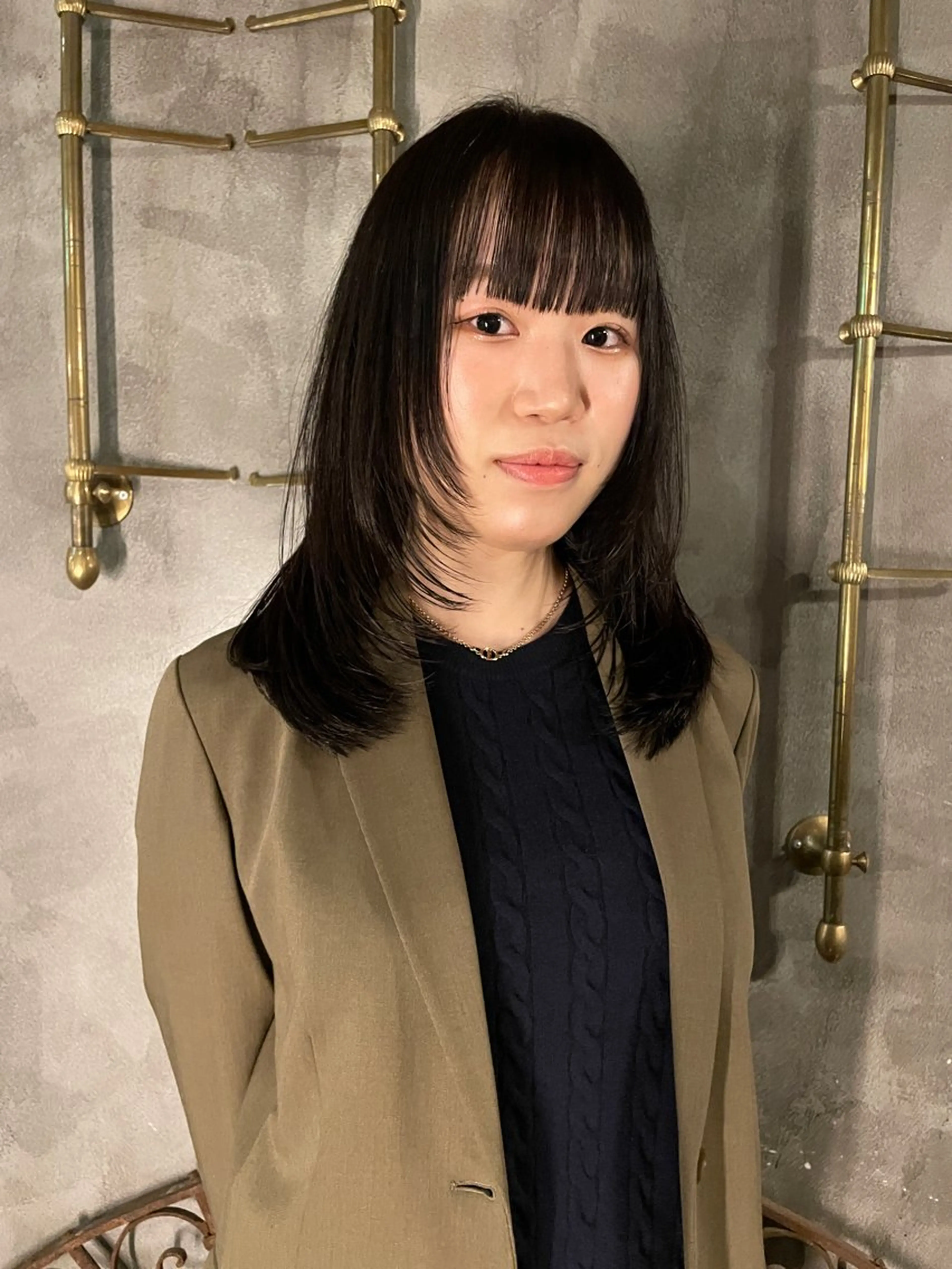 ミディアム カラー カット トリートメント レイヤー/ 透明感カラー/マドカのヘアスタイル
