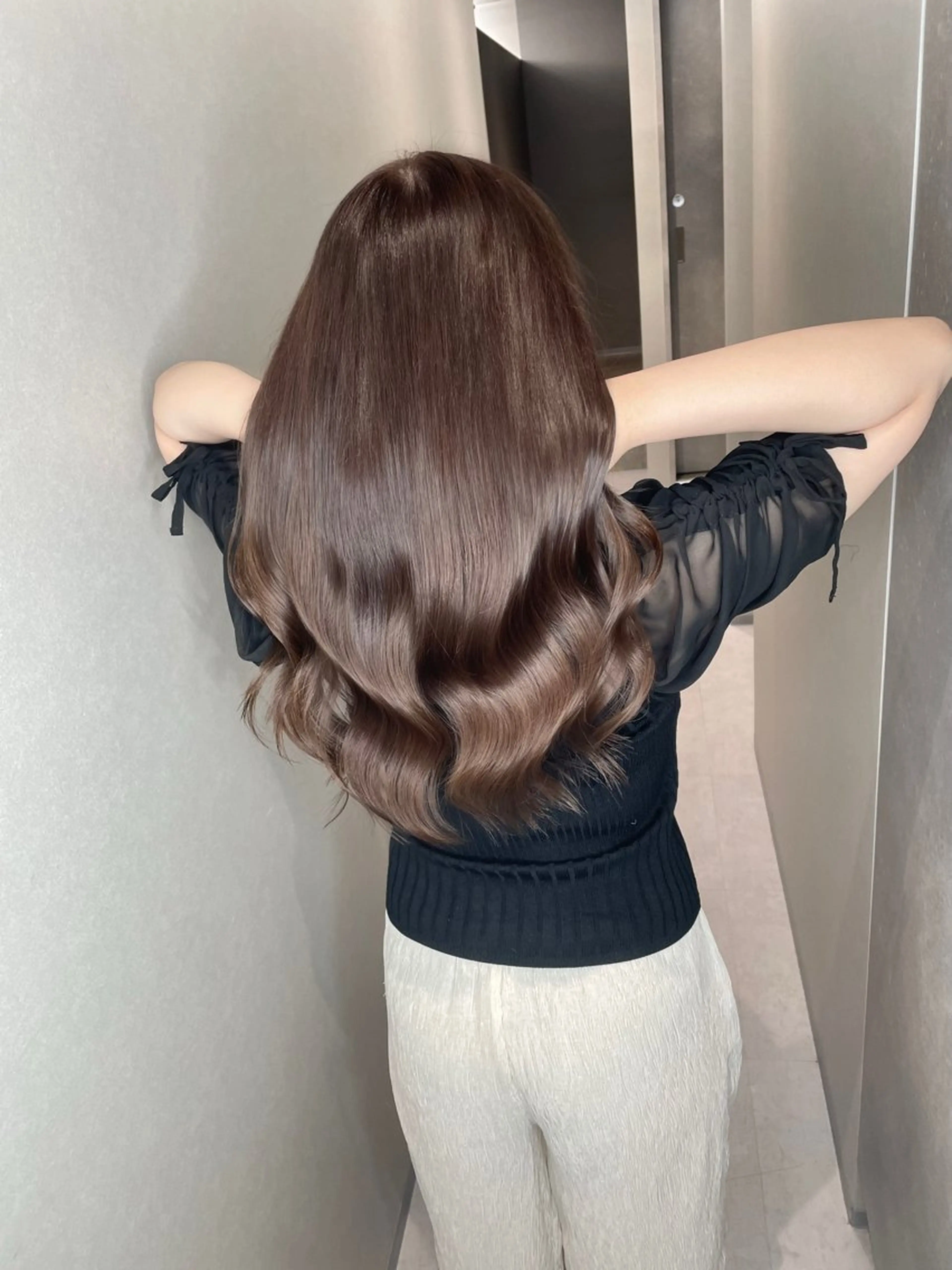 セミロング カラー 透明感カラー 髪質改善 縮毛矯正 トリートメント ヘアカラー トリートメント BOOTH share saron所属・今井 勝也のヘアスタイル