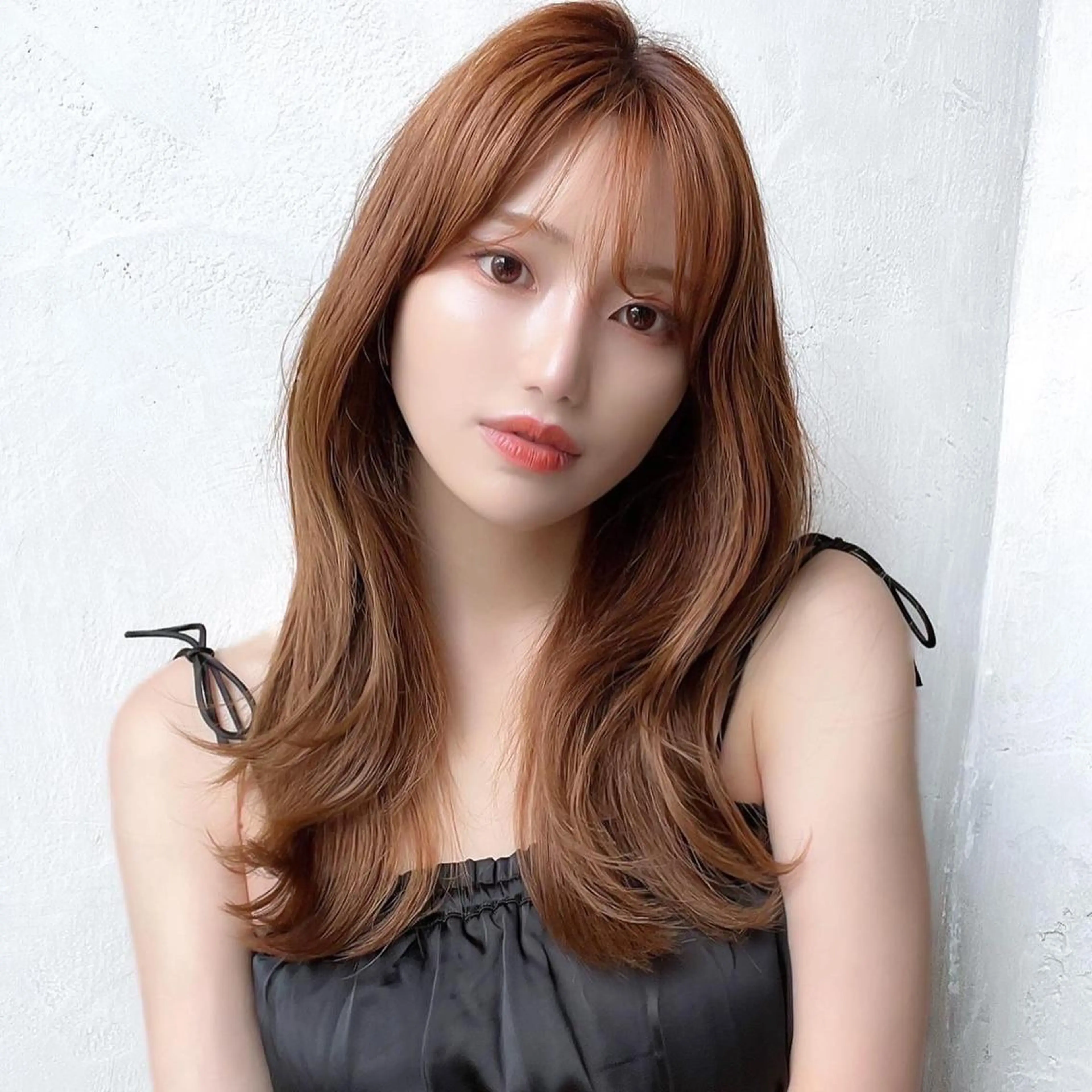 セミロング カラー ベージュカラー ブラウンカラー ブラウンベージュ くびれヘア 顔周りカット カット ヘアカラー トリートメント 顔周り/くびれヘア 韓国ヘア💕風間るなのヘアスタイル